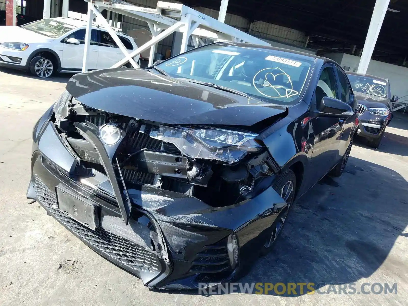2 Photograph of a damaged car 5YFBURHE4KP930235 TOYOTA COROLLA 2019