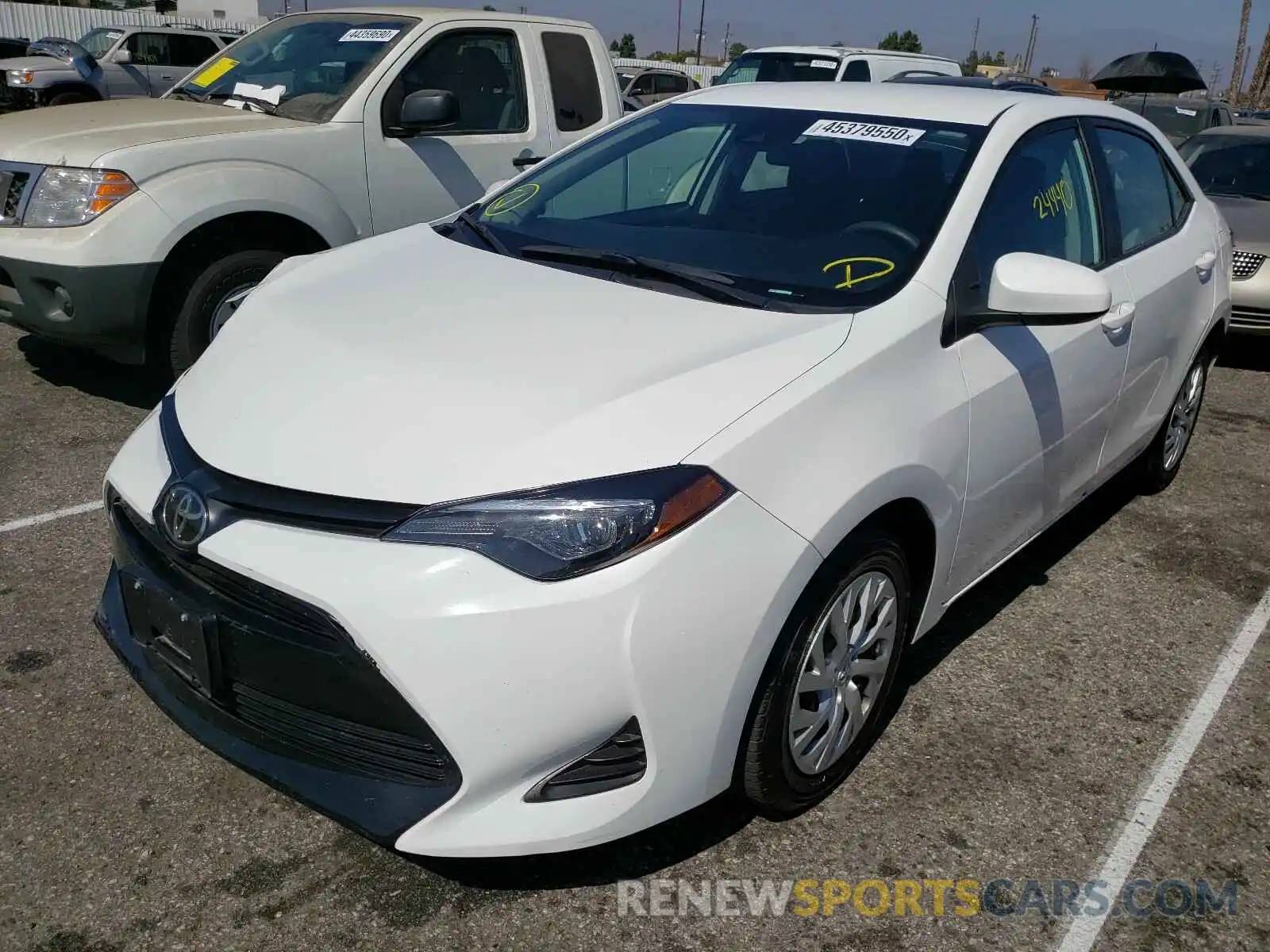 2 Photograph of a damaged car 5YFBURHE4KP931238 TOYOTA COROLLA 2019