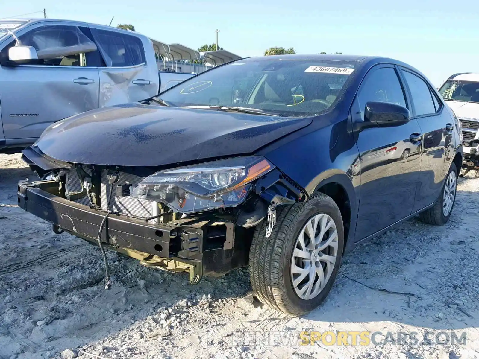 2 Photograph of a damaged car 5YFBURHE4KP931448 TOYOTA COROLLA 2019