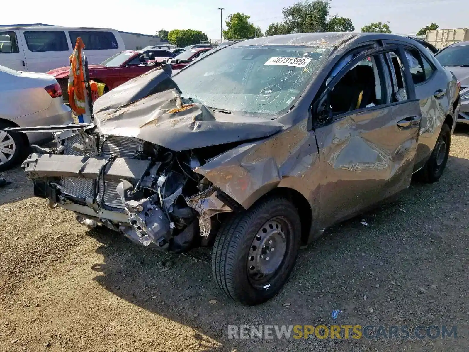 2 Photograph of a damaged car 5YFBURHE4KP932664 TOYOTA COROLLA 2019