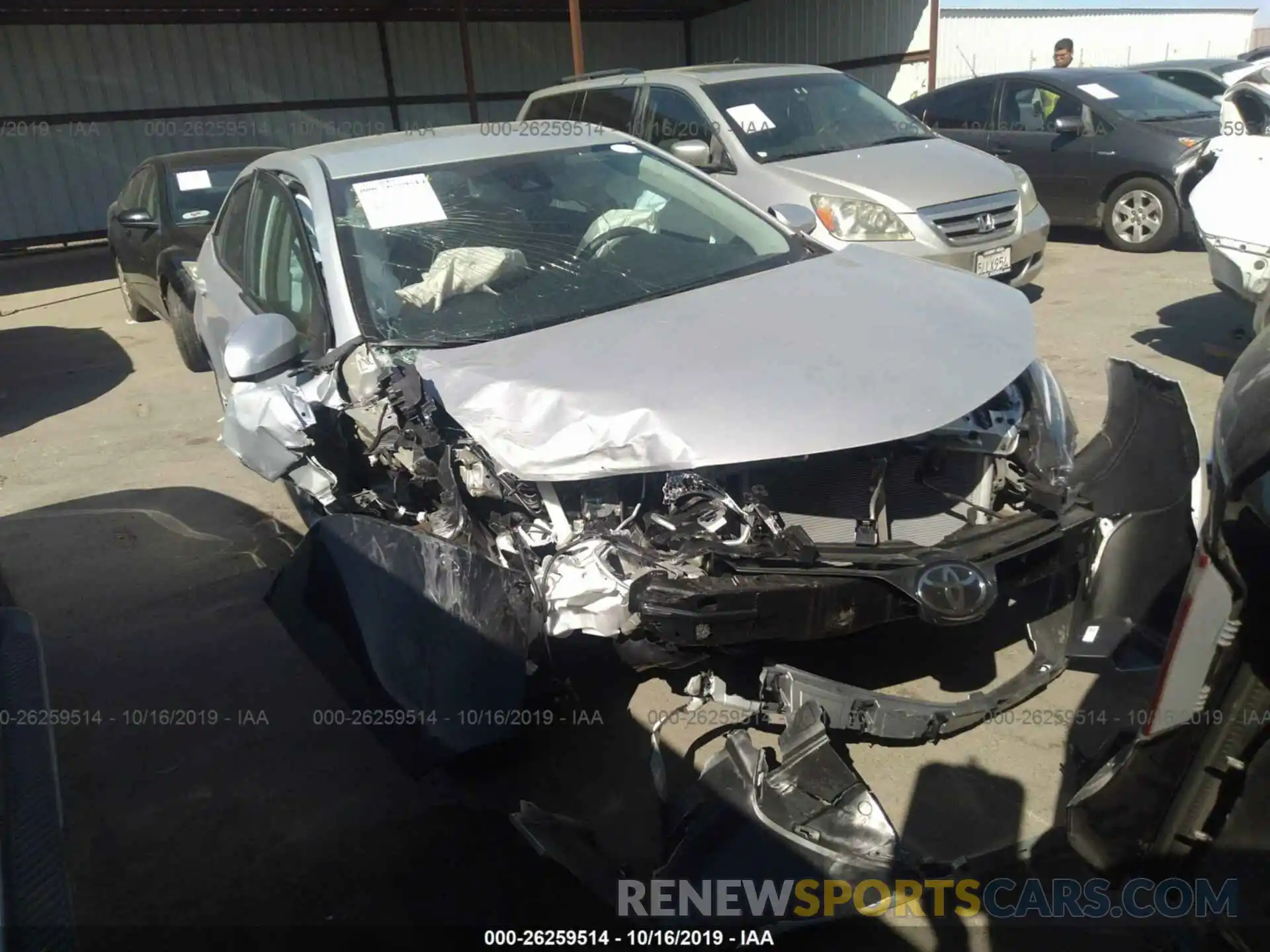 1 Photograph of a damaged car 5YFBURHE4KP933250 TOYOTA COROLLA 2019