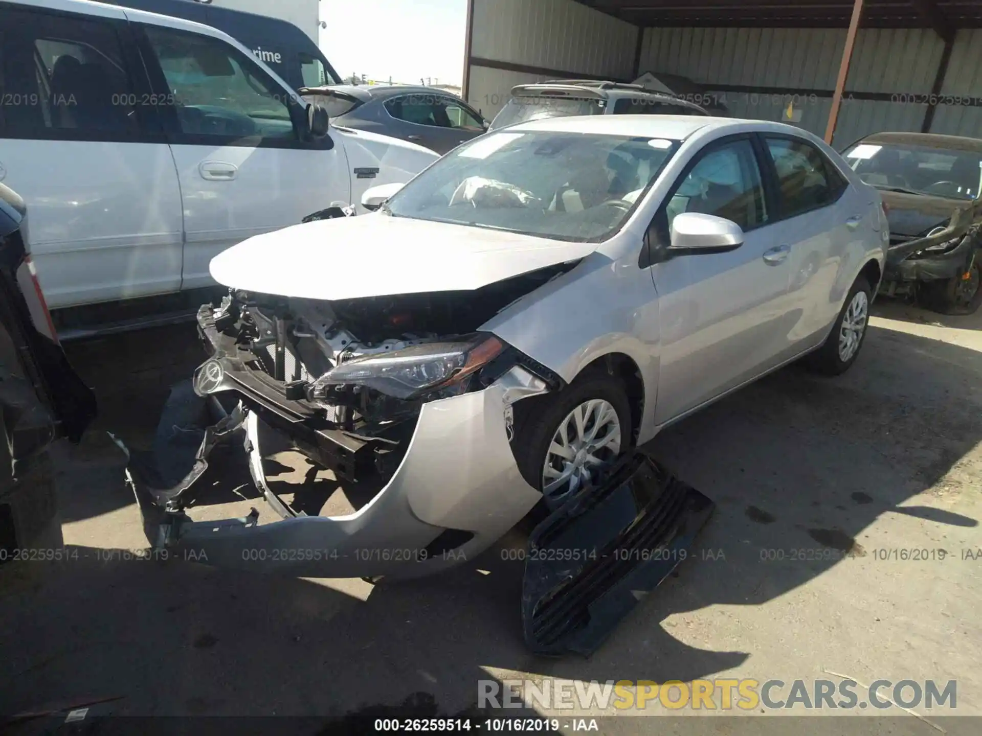 2 Photograph of a damaged car 5YFBURHE4KP933250 TOYOTA COROLLA 2019