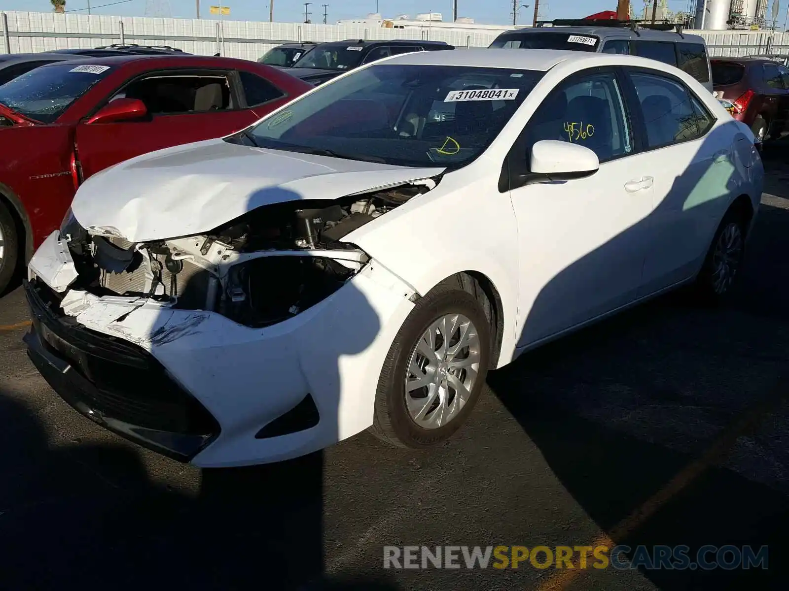 2 Photograph of a damaged car 5YFBURHE4KP933457 TOYOTA COROLLA 2019