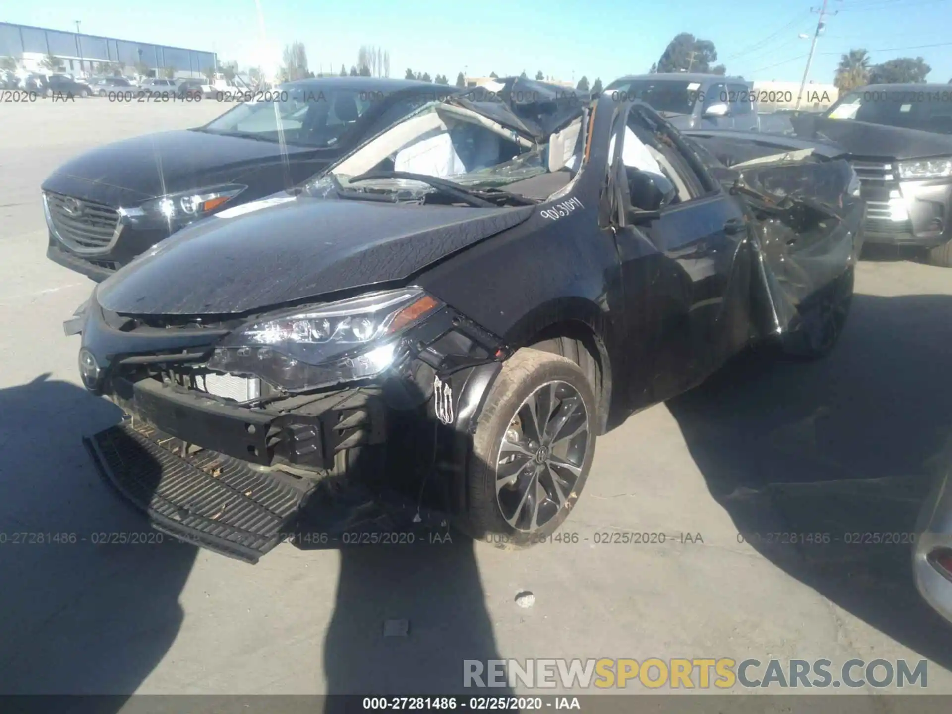 2 Photograph of a damaged car 5YFBURHE4KP933538 TOYOTA COROLLA 2019