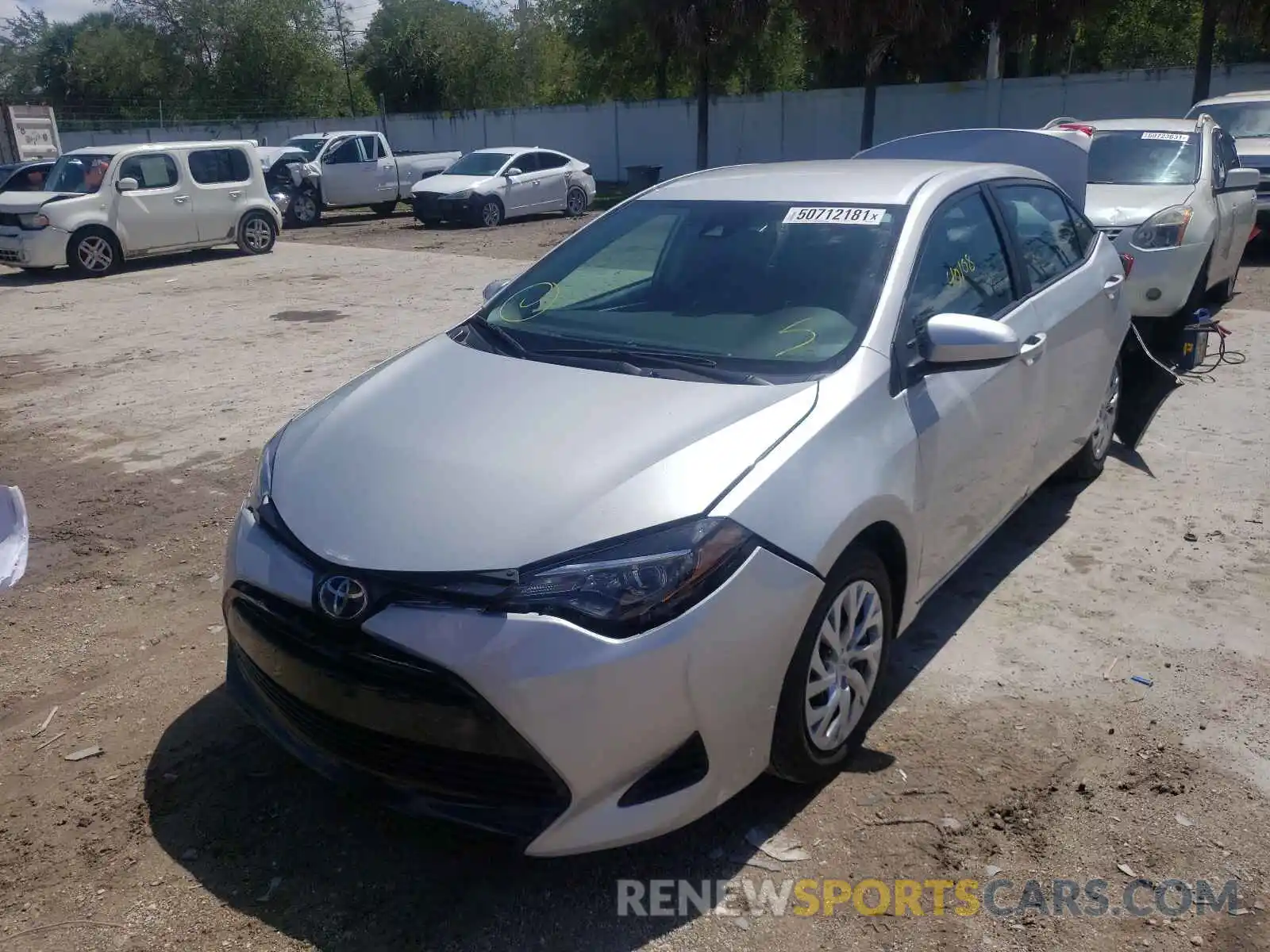 2 Photograph of a damaged car 5YFBURHE4KP934057 TOYOTA COROLLA 2019