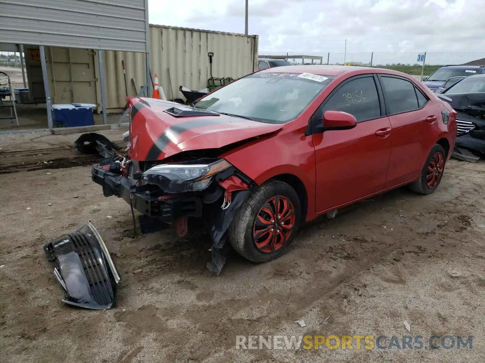 2 Photograph of a damaged car 5YFBURHE4KP934365 TOYOTA COROLLA 2019