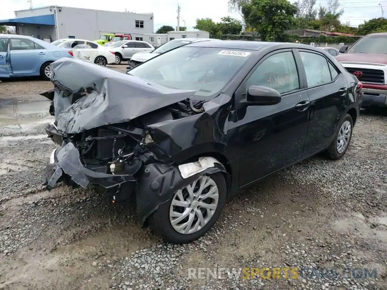 2 Photograph of a damaged car 5YFBURHE4KP935077 TOYOTA COROLLA 2019