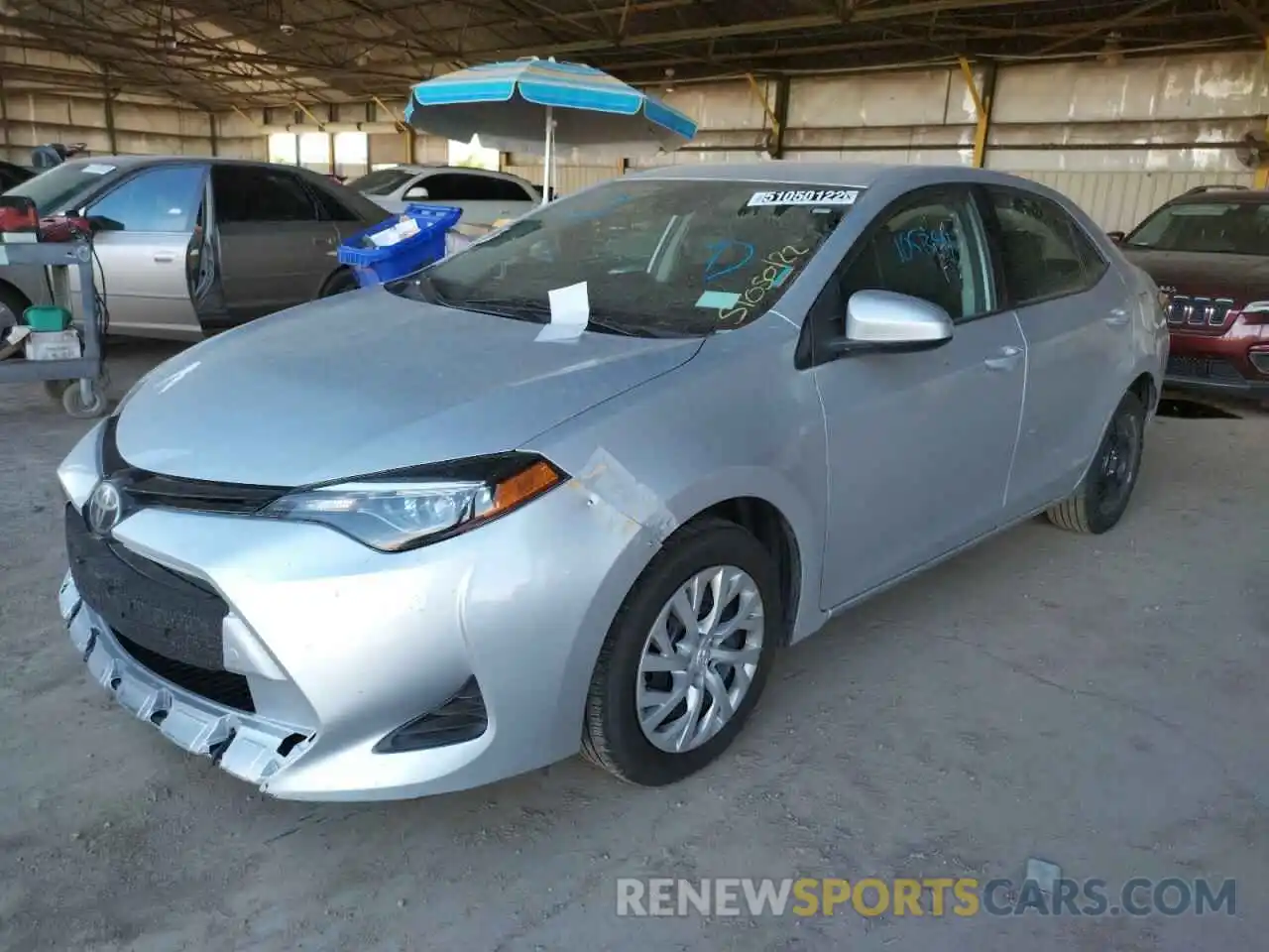 2 Photograph of a damaged car 5YFBURHE4KP935094 TOYOTA COROLLA 2019