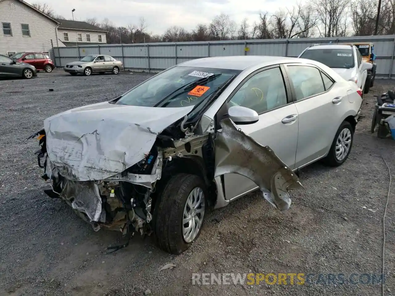 2 Photograph of a damaged car 5YFBURHE4KP935452 TOYOTA COROLLA 2019