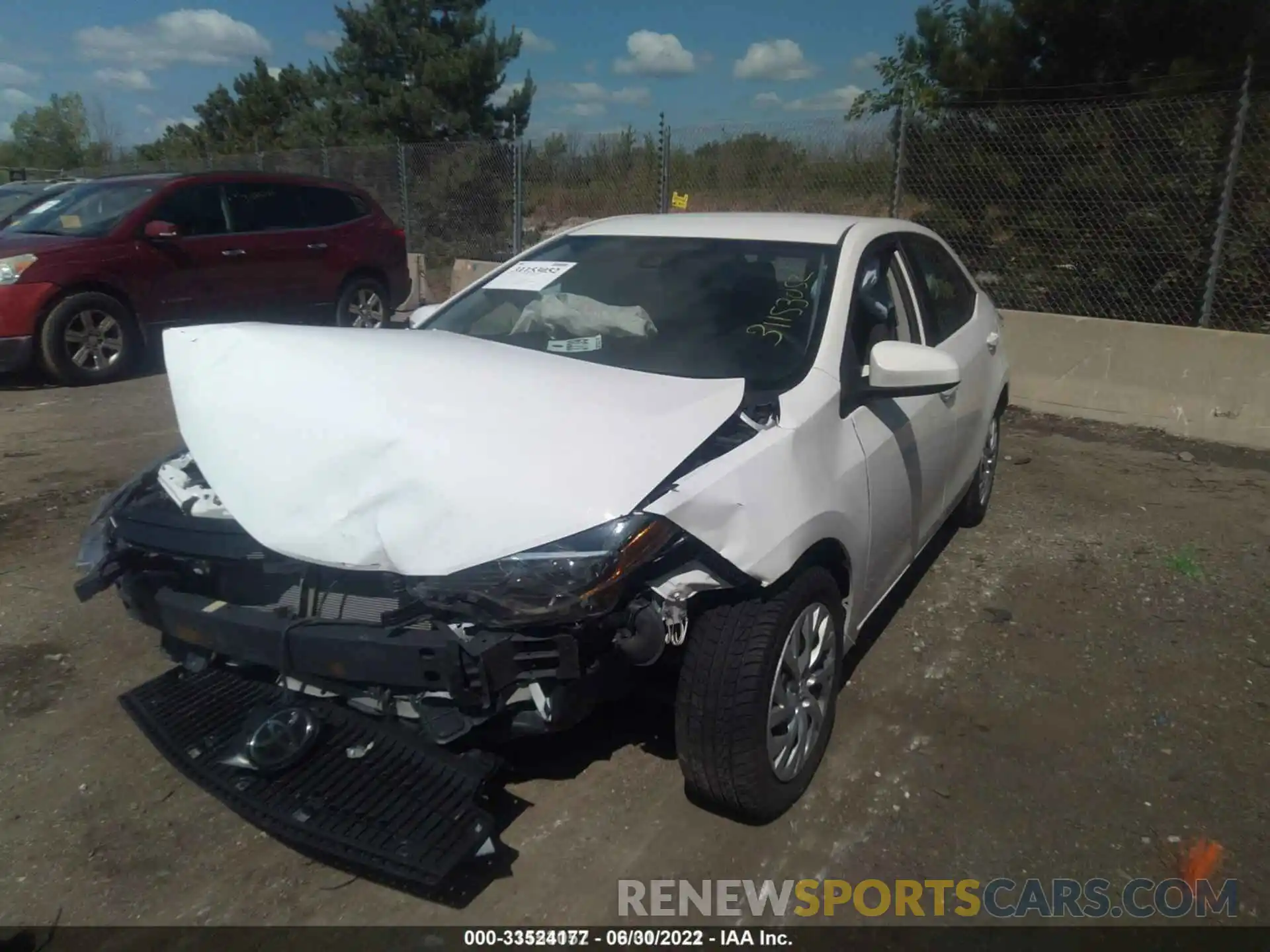 2 Photograph of a damaged car 5YFBURHE4KP935872 TOYOTA COROLLA 2019