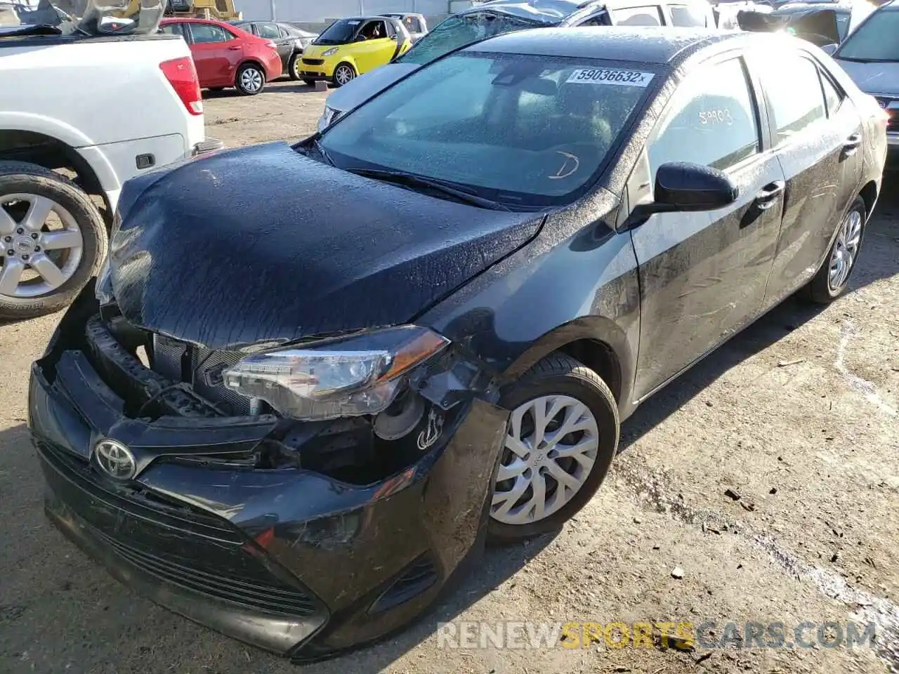 2 Photograph of a damaged car 5YFBURHE4KP936228 TOYOTA COROLLA 2019