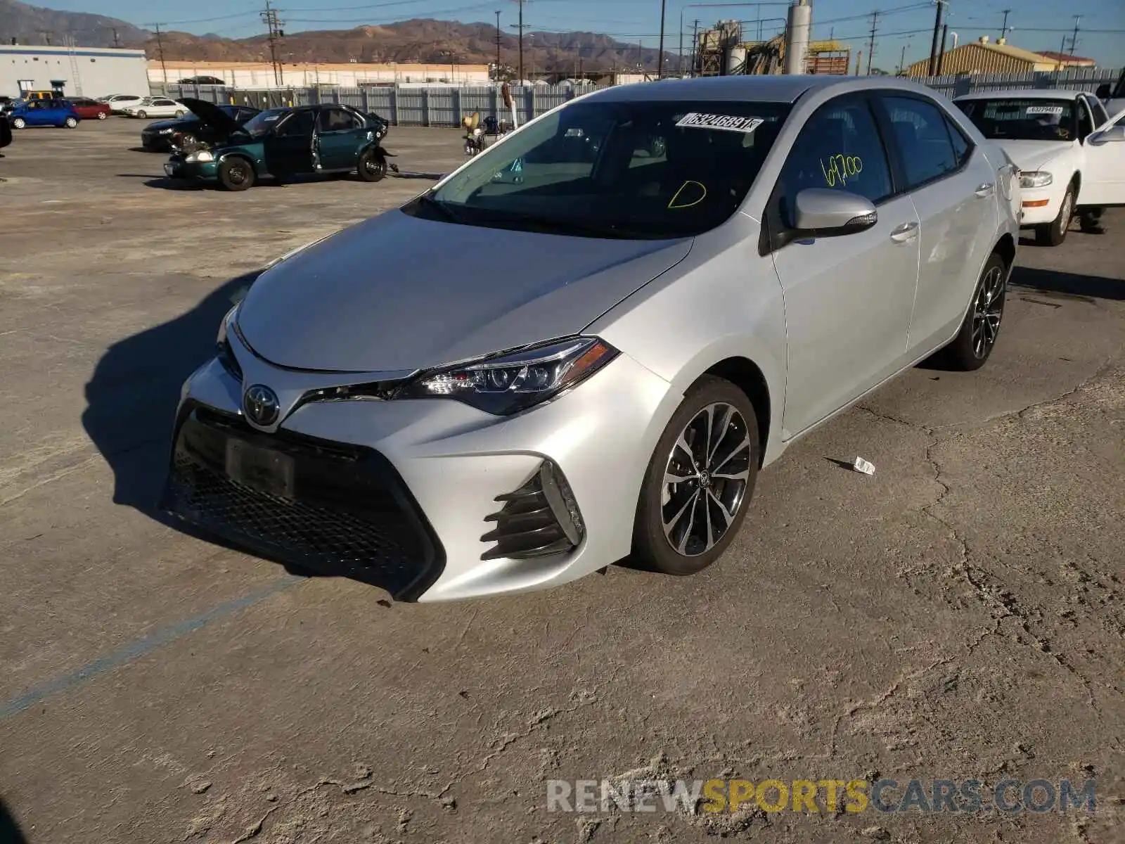 2 Photograph of a damaged car 5YFBURHE4KP936472 TOYOTA COROLLA 2019