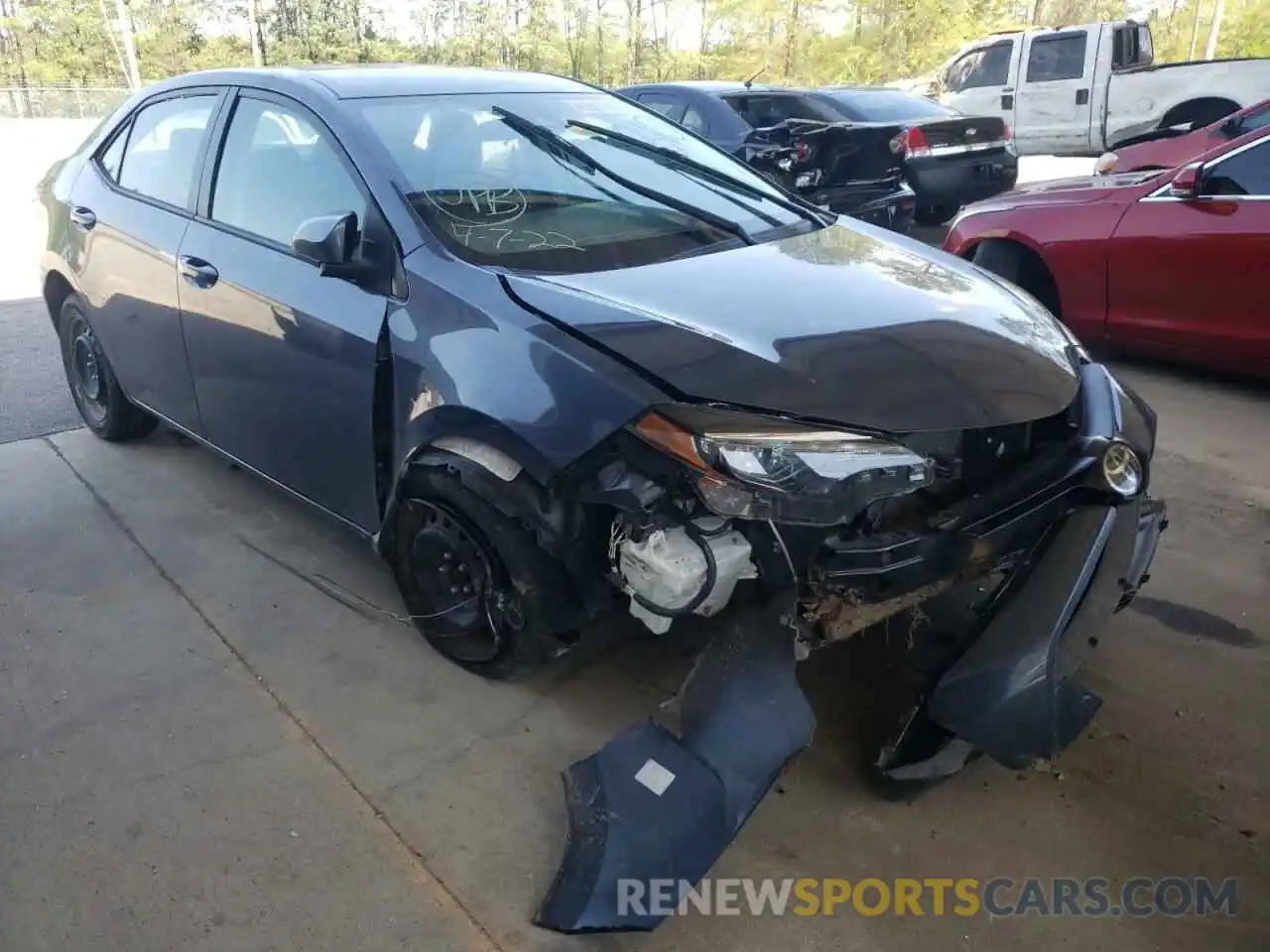 1 Photograph of a damaged car 5YFBURHE4KP936522 TOYOTA COROLLA 2019