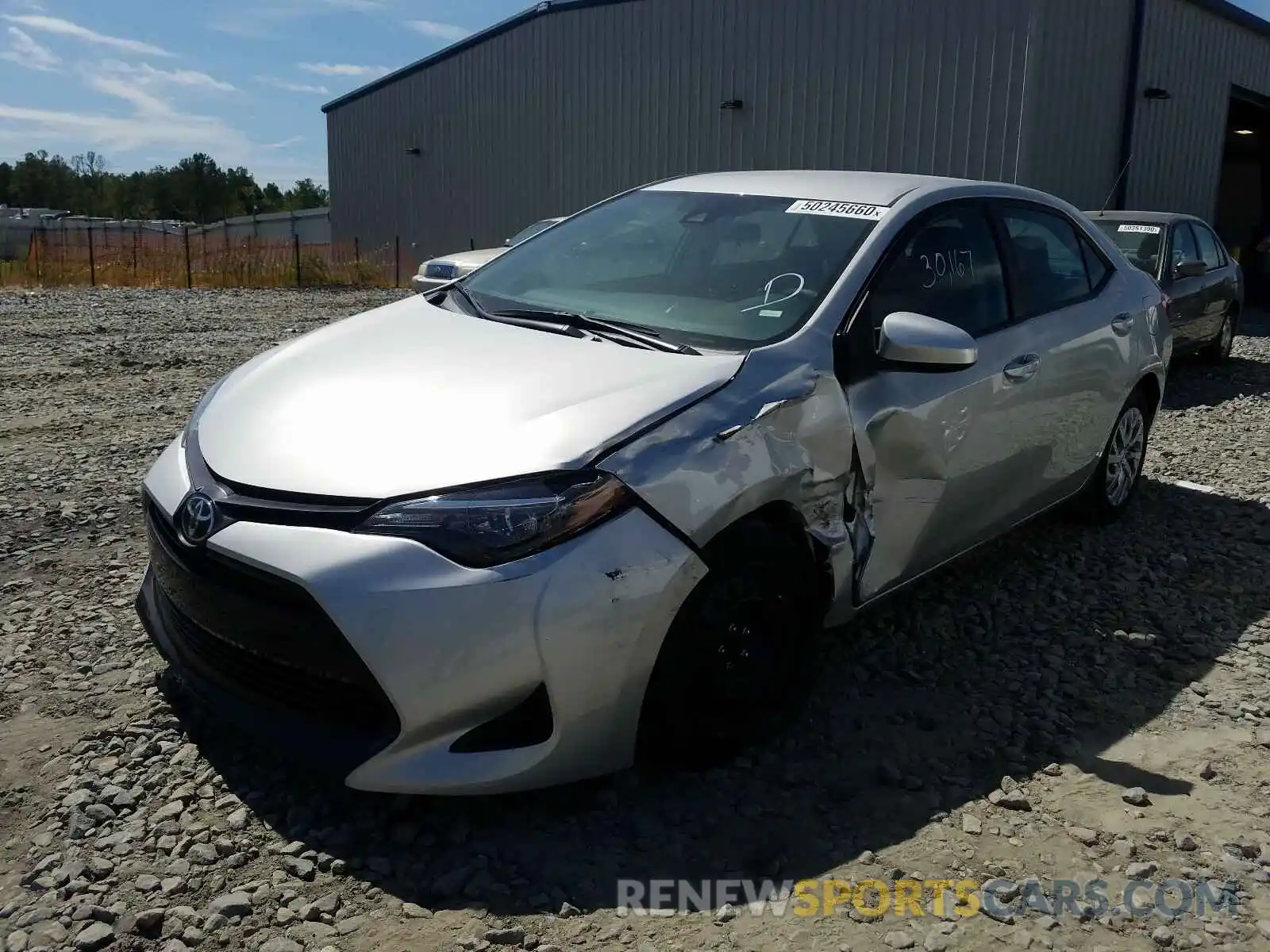 2 Photograph of a damaged car 5YFBURHE4KP936567 TOYOTA COROLLA 2019