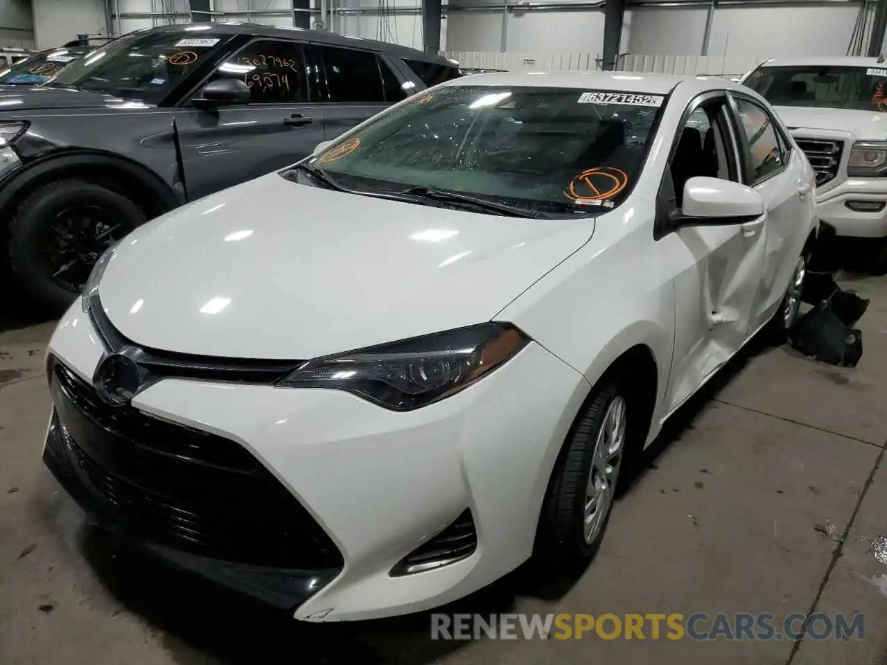 2 Photograph of a damaged car 5YFBURHE4KP936763 TOYOTA COROLLA 2019