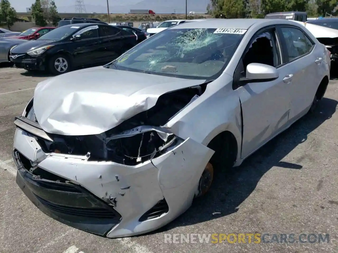 2 Photograph of a damaged car 5YFBURHE4KP937377 TOYOTA COROLLA 2019