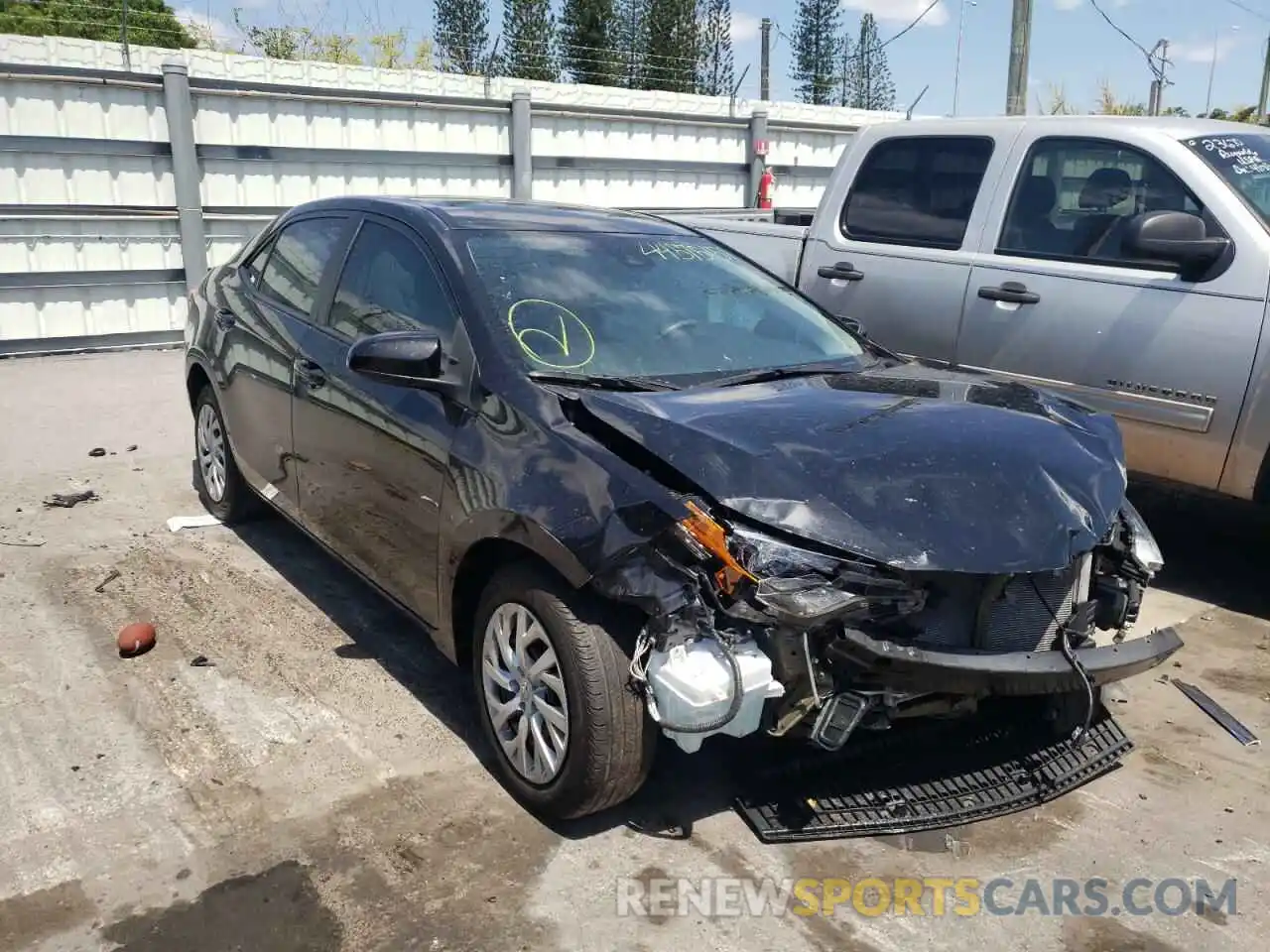 1 Photograph of a damaged car 5YFBURHE4KP937508 TOYOTA COROLLA 2019