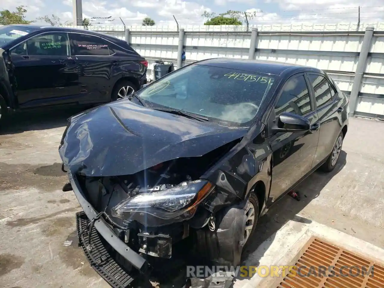 2 Photograph of a damaged car 5YFBURHE4KP937508 TOYOTA COROLLA 2019