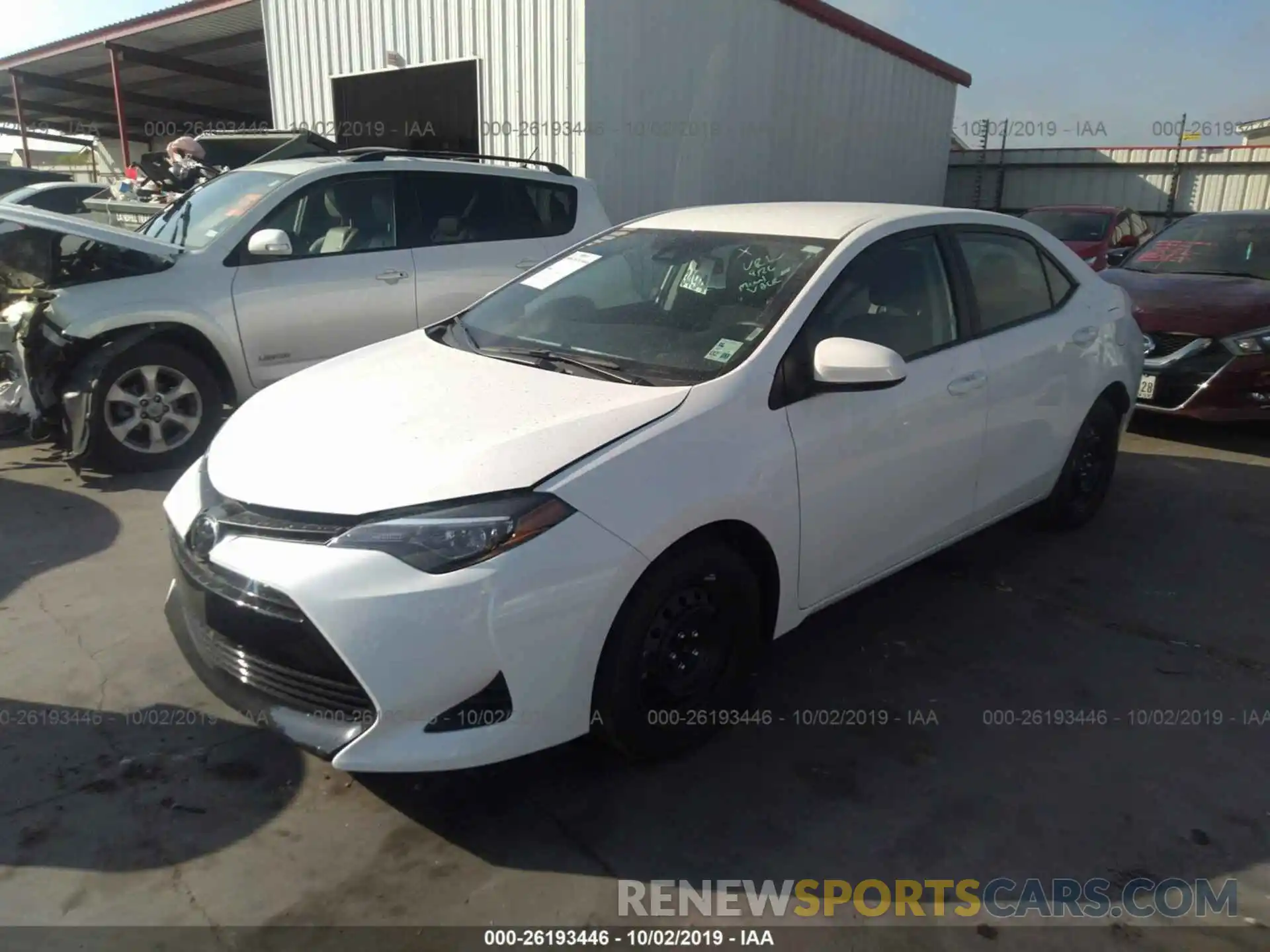 2 Photograph of a damaged car 5YFBURHE4KP937685 TOYOTA COROLLA 2019