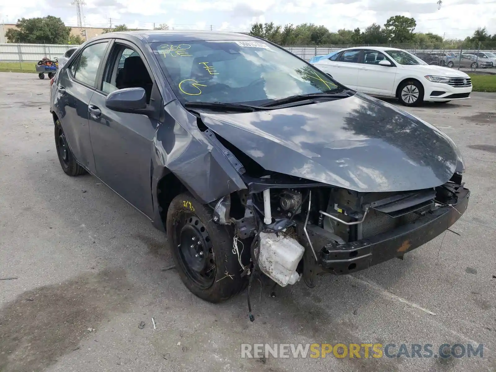 1 Photograph of a damaged car 5YFBURHE4KP937945 TOYOTA COROLLA 2019