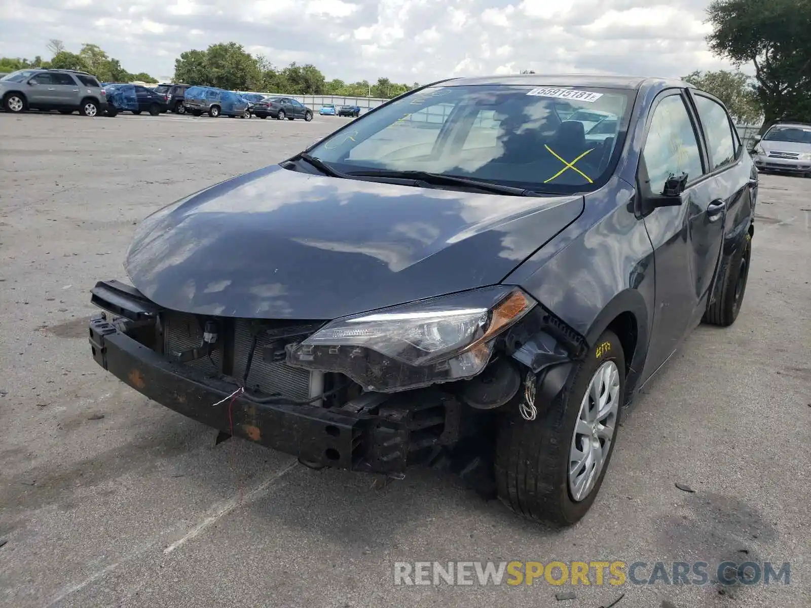 2 Photograph of a damaged car 5YFBURHE4KP937945 TOYOTA COROLLA 2019