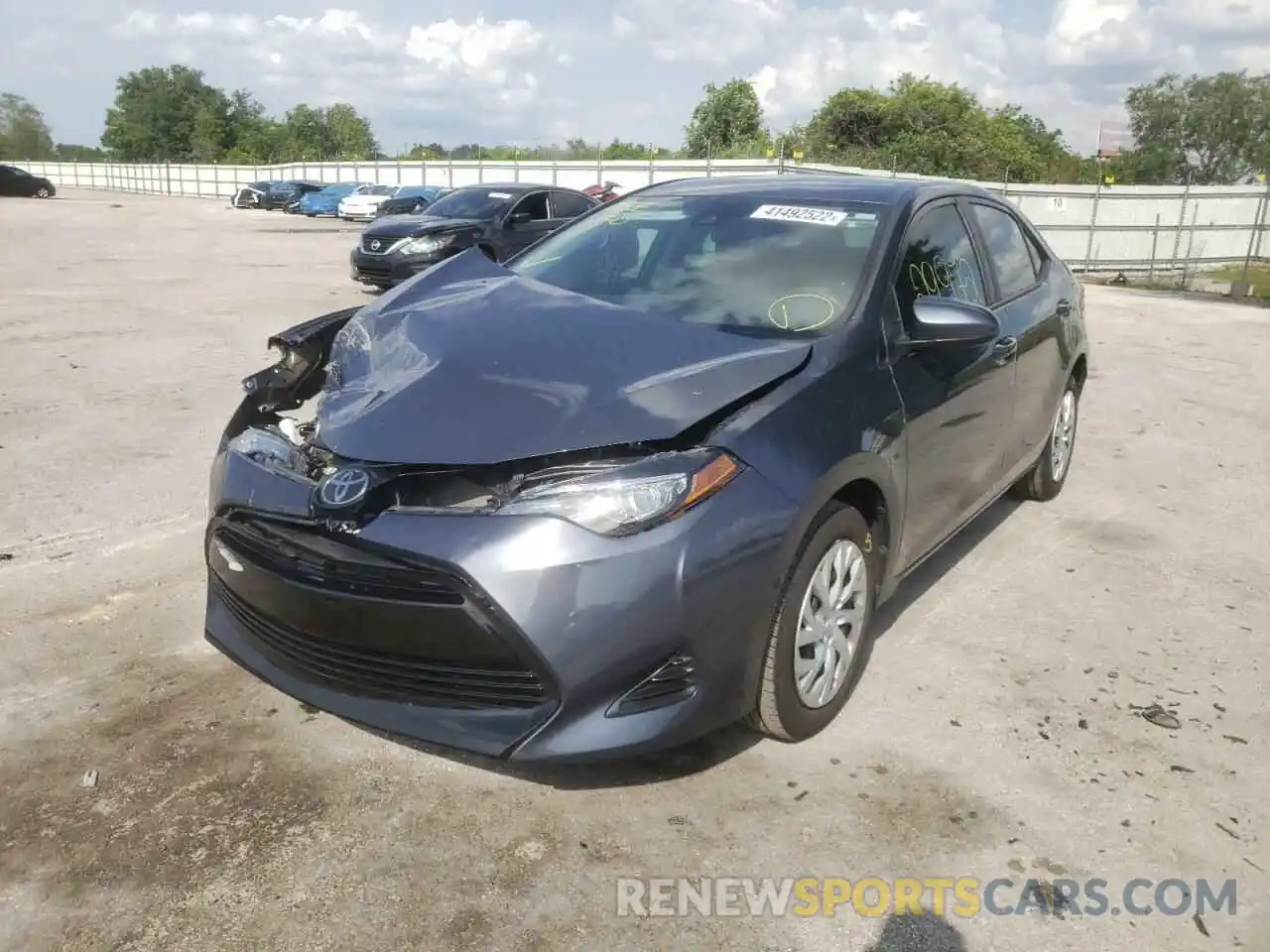 2 Photograph of a damaged car 5YFBURHE4KP937962 TOYOTA COROLLA 2019