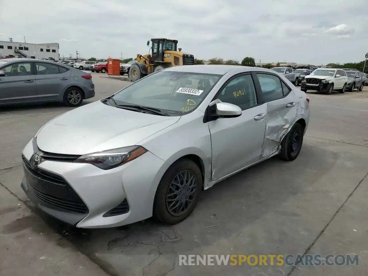 2 Photograph of a damaged car 5YFBURHE4KP938450 TOYOTA COROLLA 2019