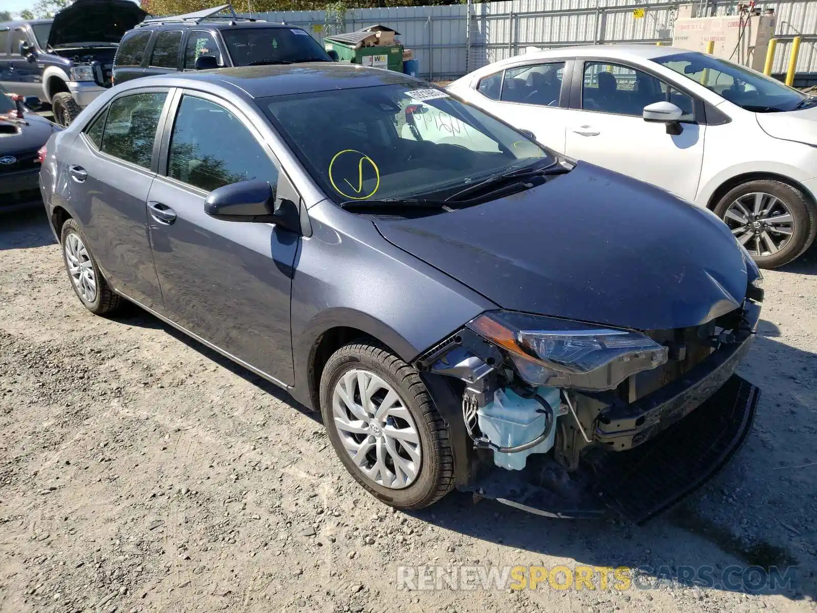 1 Photograph of a damaged car 5YFBURHE4KP938612 TOYOTA COROLLA 2019