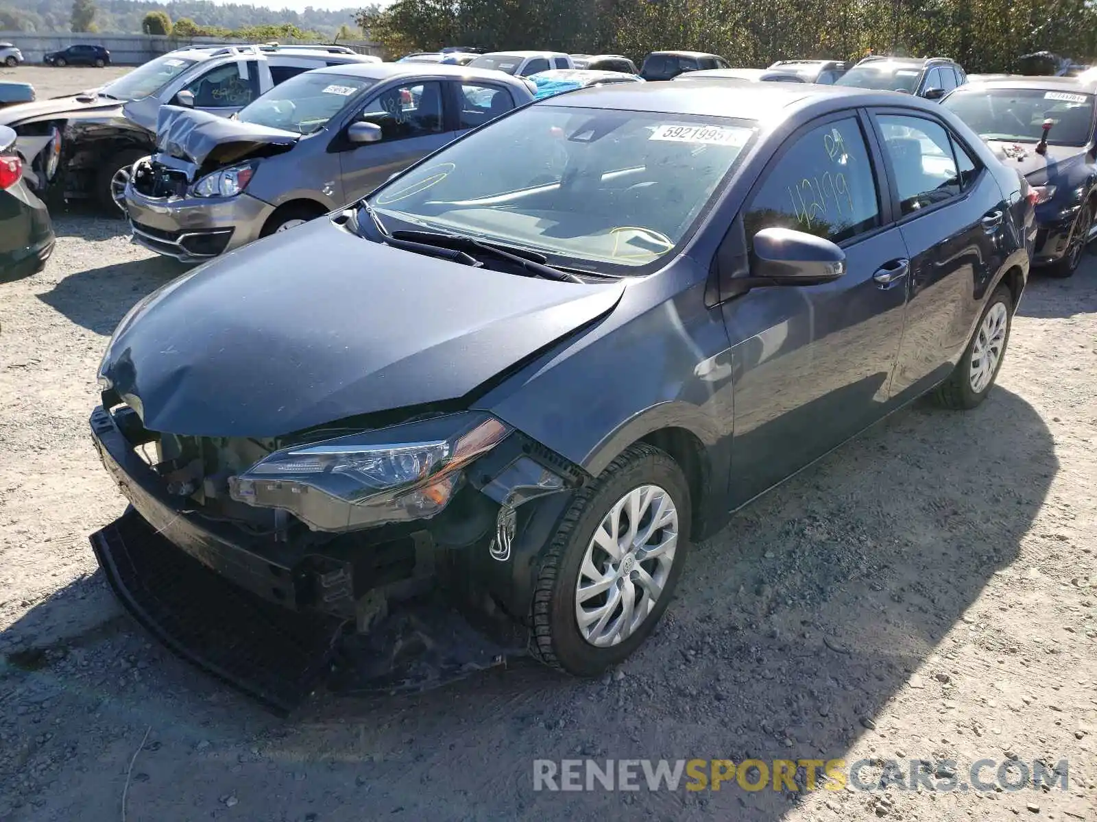 2 Photograph of a damaged car 5YFBURHE4KP938612 TOYOTA COROLLA 2019