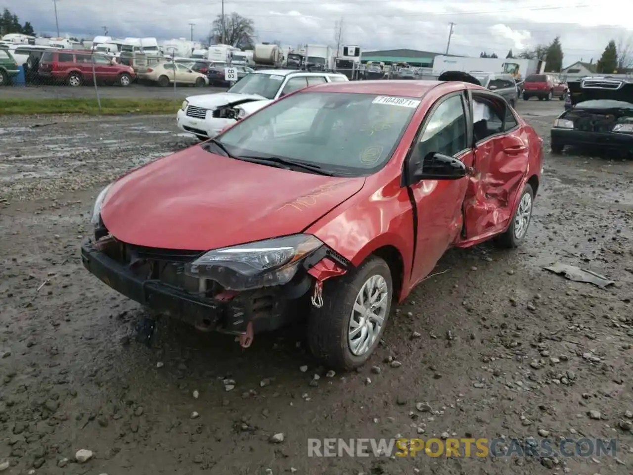 2 Photograph of a damaged car 5YFBURHE4KP938951 TOYOTA COROLLA 2019