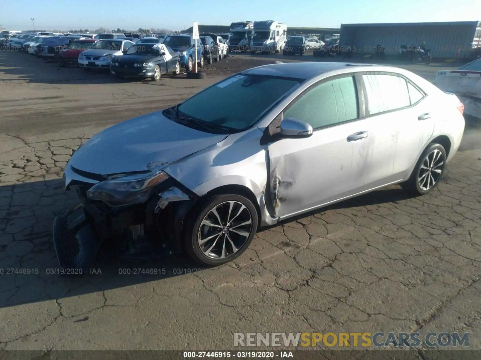 2 Photograph of a damaged car 5YFBURHE4KP940795 TOYOTA COROLLA 2019