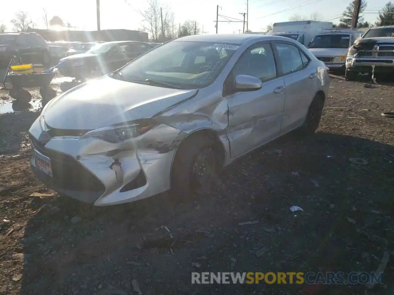 2 Photograph of a damaged car 5YFBURHE4KP941414 TOYOTA COROLLA 2019