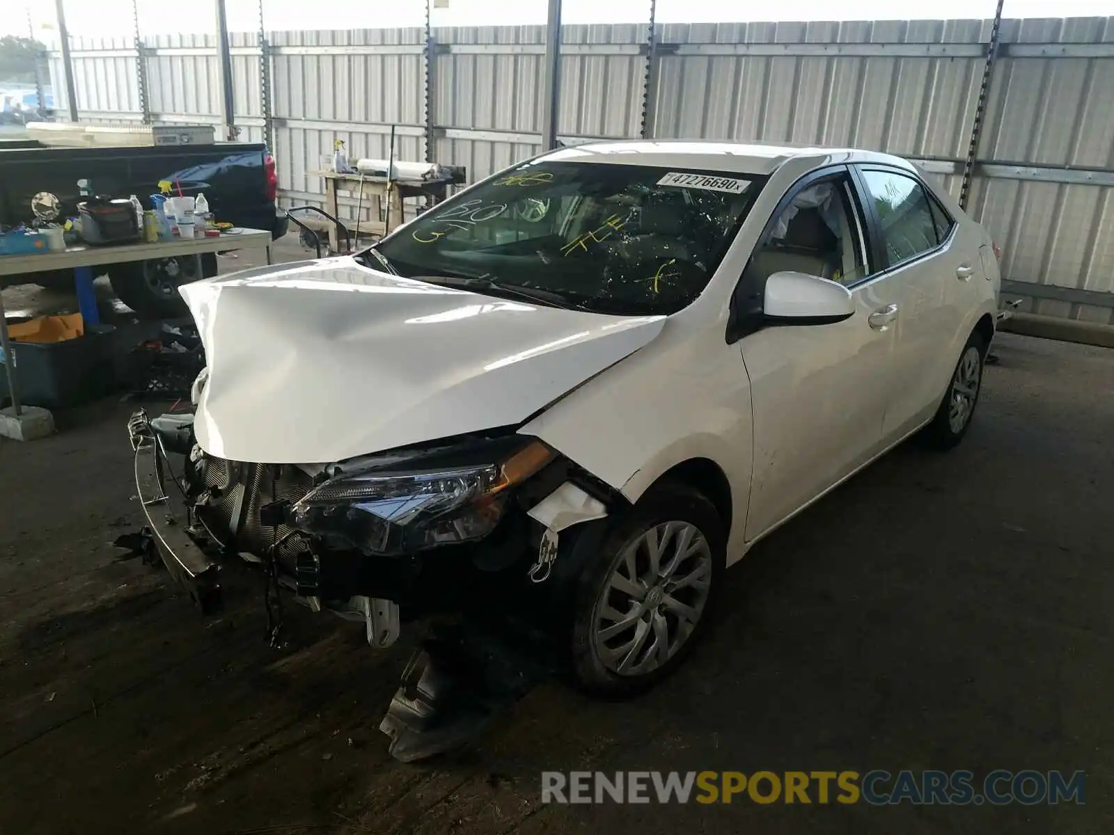 2 Photograph of a damaged car 5YFBURHE4KP941977 TOYOTA COROLLA 2019