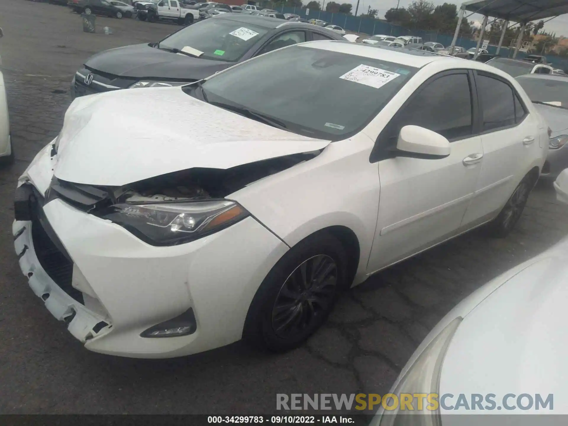 2 Photograph of a damaged car 5YFBURHE4KP943213 TOYOTA COROLLA 2019