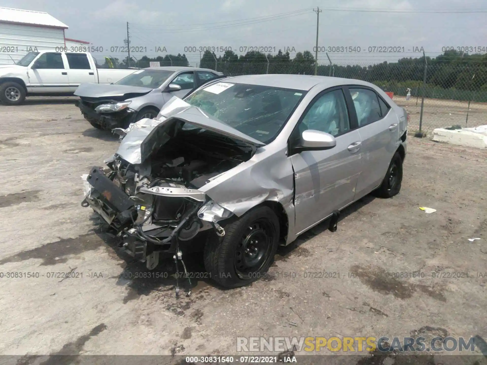 2 Photograph of a damaged car 5YFBURHE4KP943289 TOYOTA COROLLA 2019