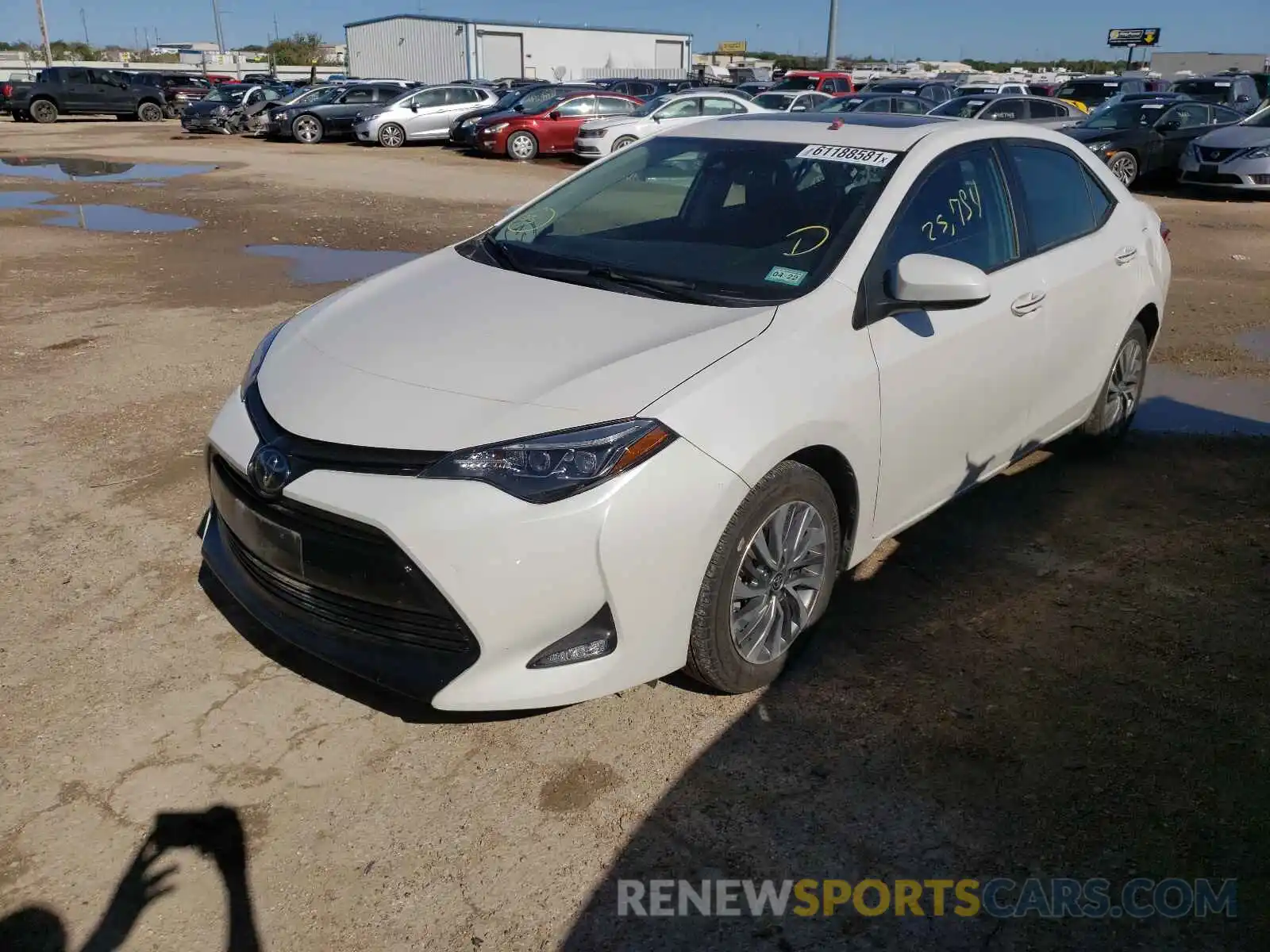 2 Photograph of a damaged car 5YFBURHE4KP943955 TOYOTA COROLLA 2019