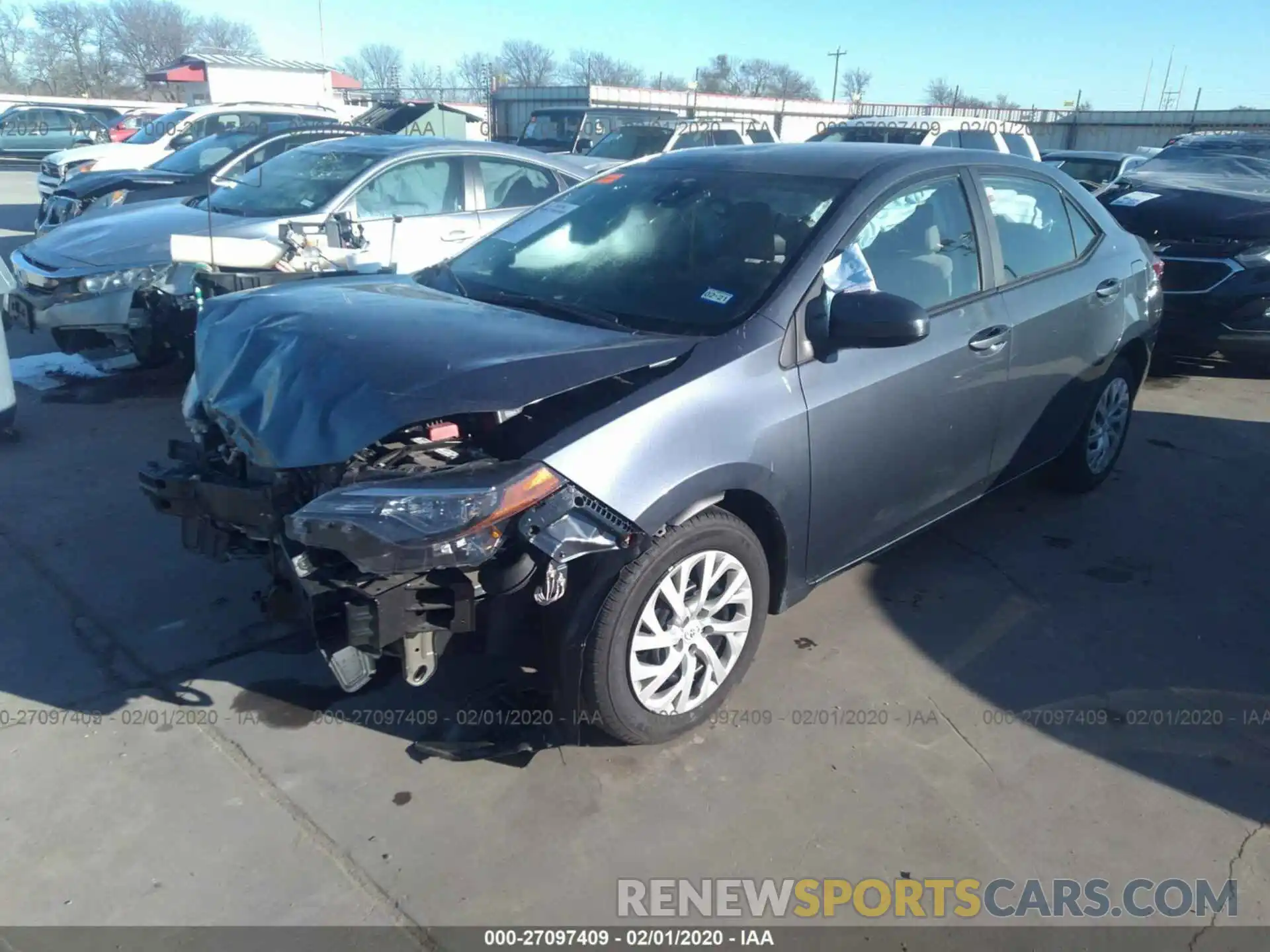 2 Photograph of a damaged car 5YFBURHE4KP944328 TOYOTA COROLLA 2019