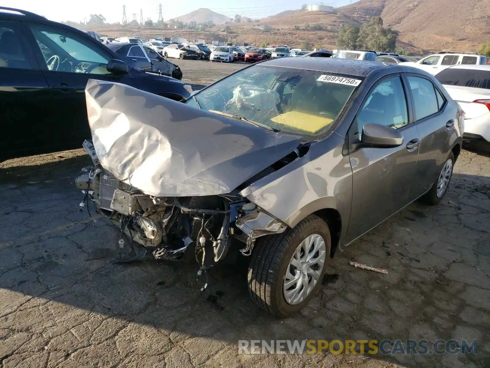 2 Photograph of a damaged car 5YFBURHE4KP944796 TOYOTA COROLLA 2019