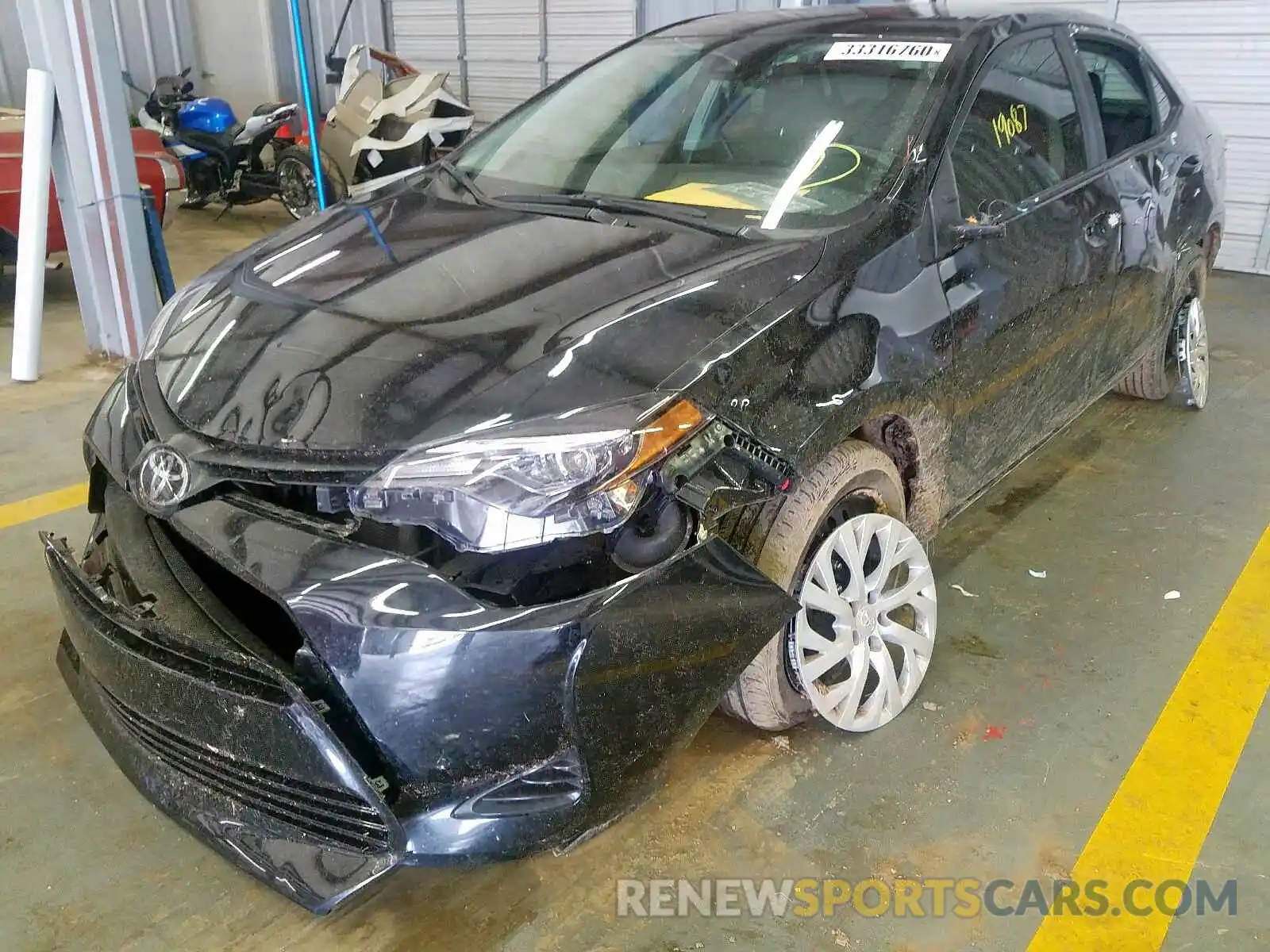 2 Photograph of a damaged car 5YFBURHE4KP944801 TOYOTA COROLLA 2019