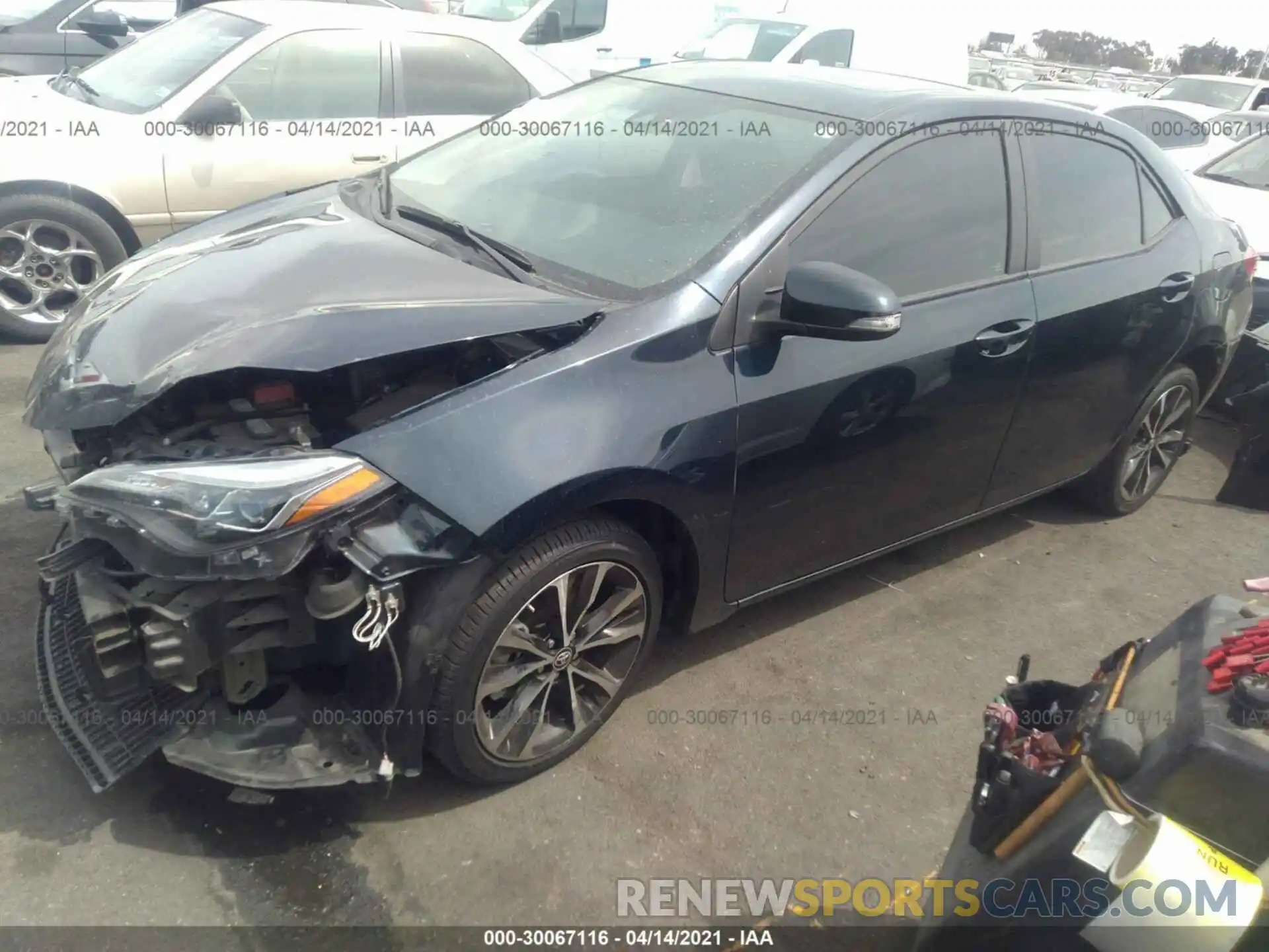 2 Photograph of a damaged car 5YFBURHE4KP945348 TOYOTA COROLLA 2019