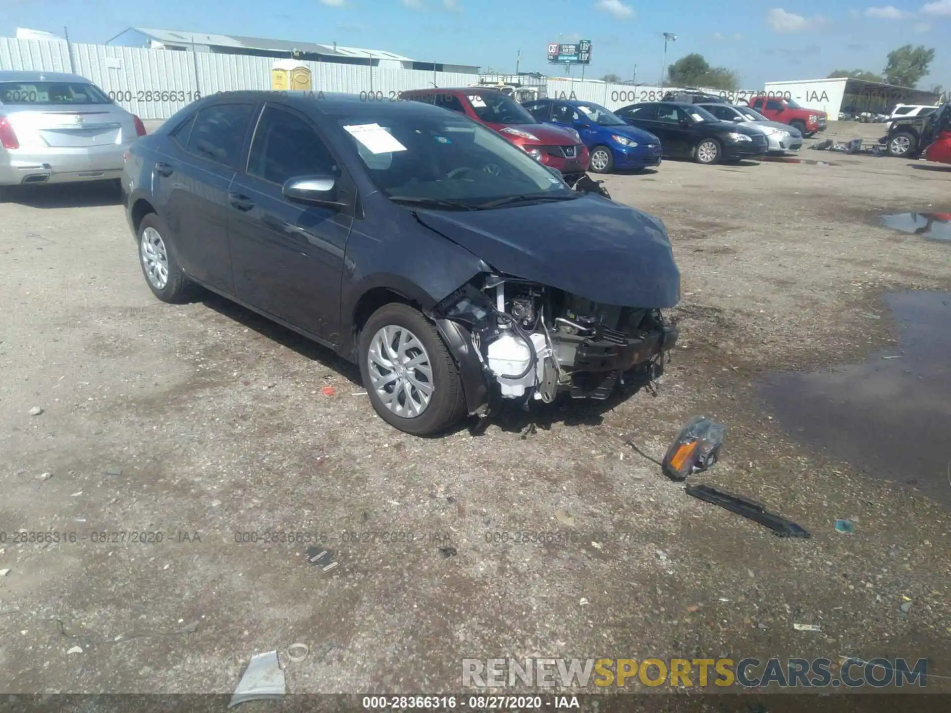 1 Photograph of a damaged car 5YFBURHE4KP945446 TOYOTA COROLLA 2019