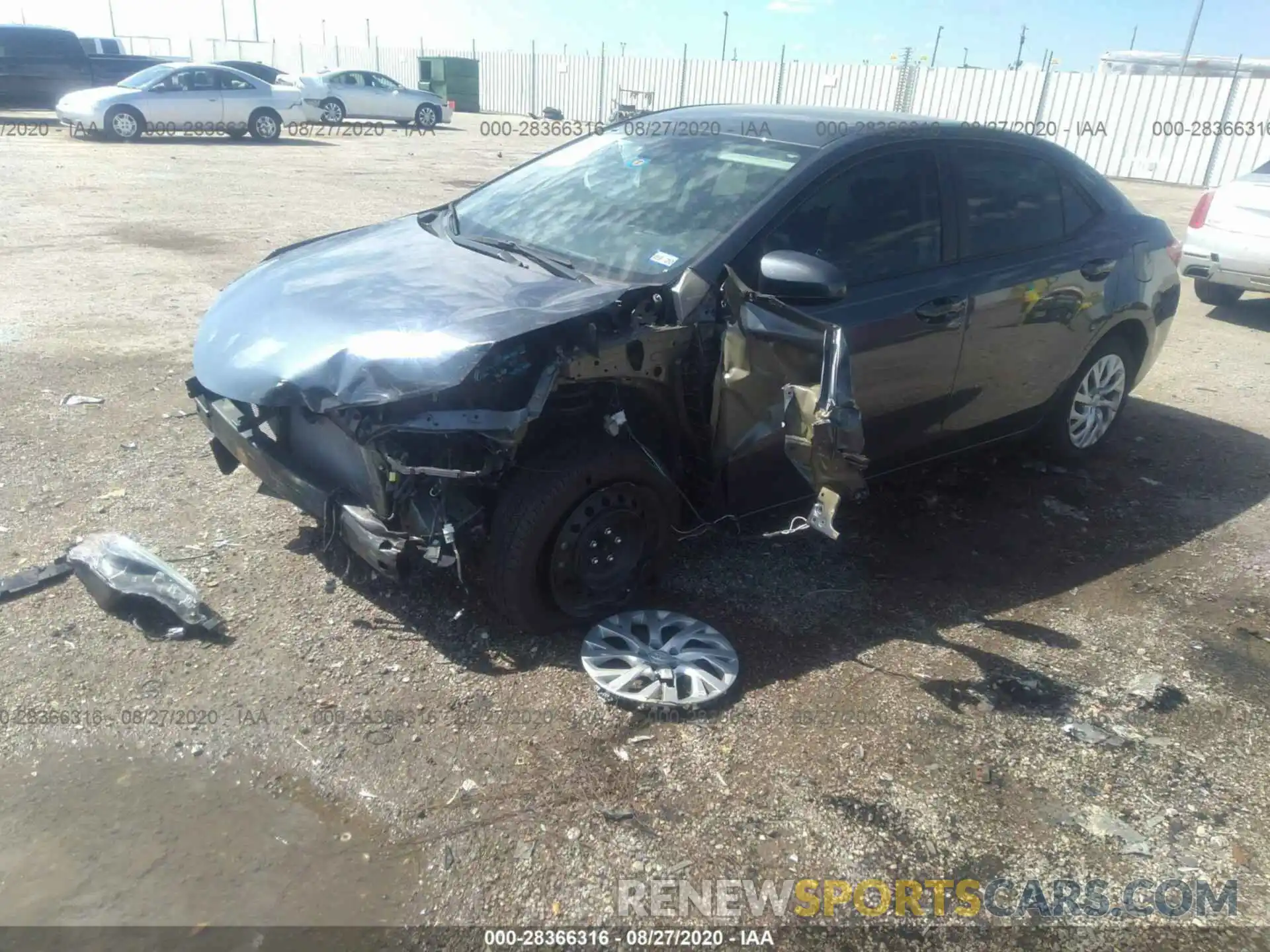 2 Photograph of a damaged car 5YFBURHE4KP945446 TOYOTA COROLLA 2019