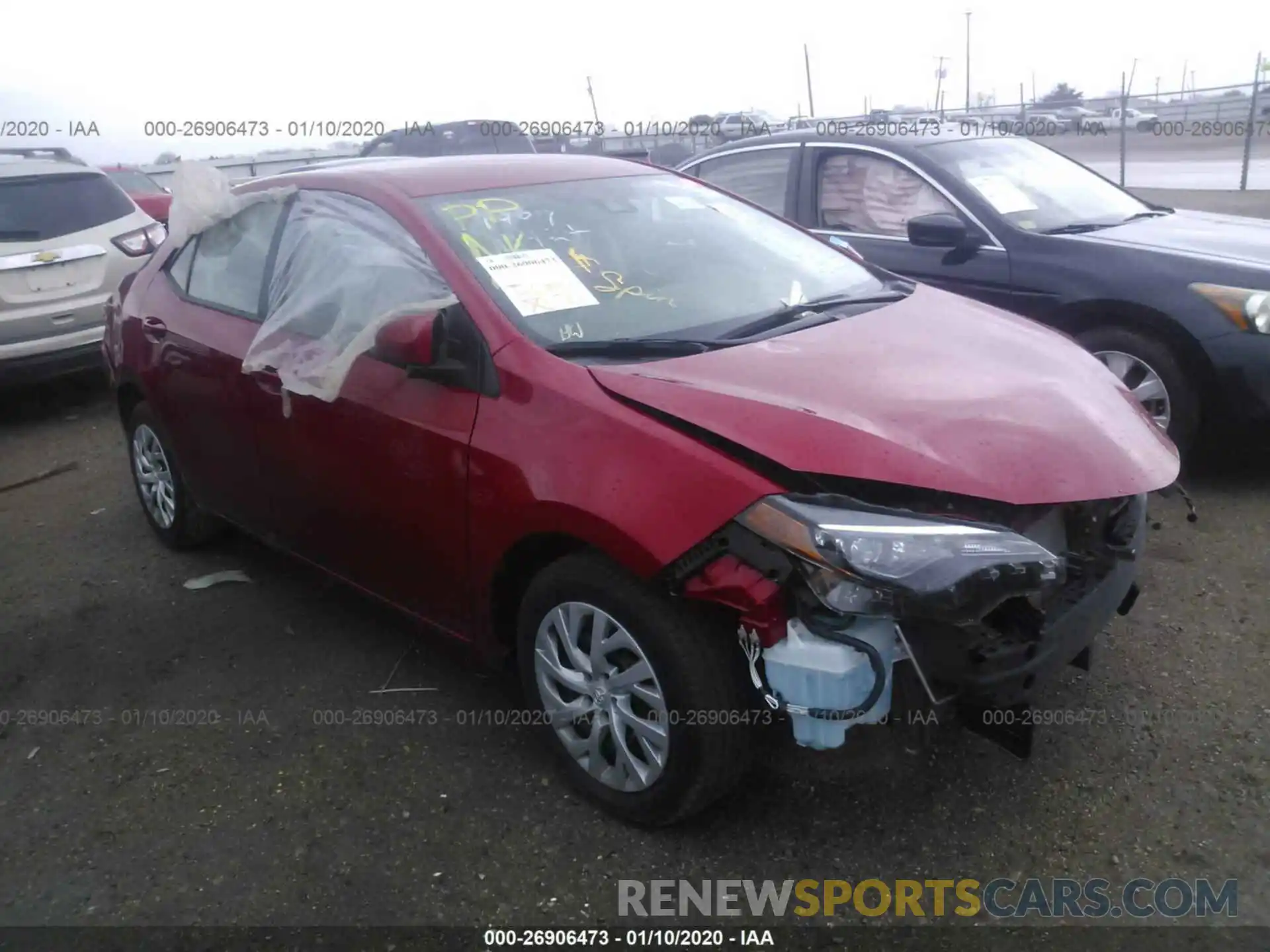 1 Photograph of a damaged car 5YFBURHE4KP946645 TOYOTA COROLLA 2019