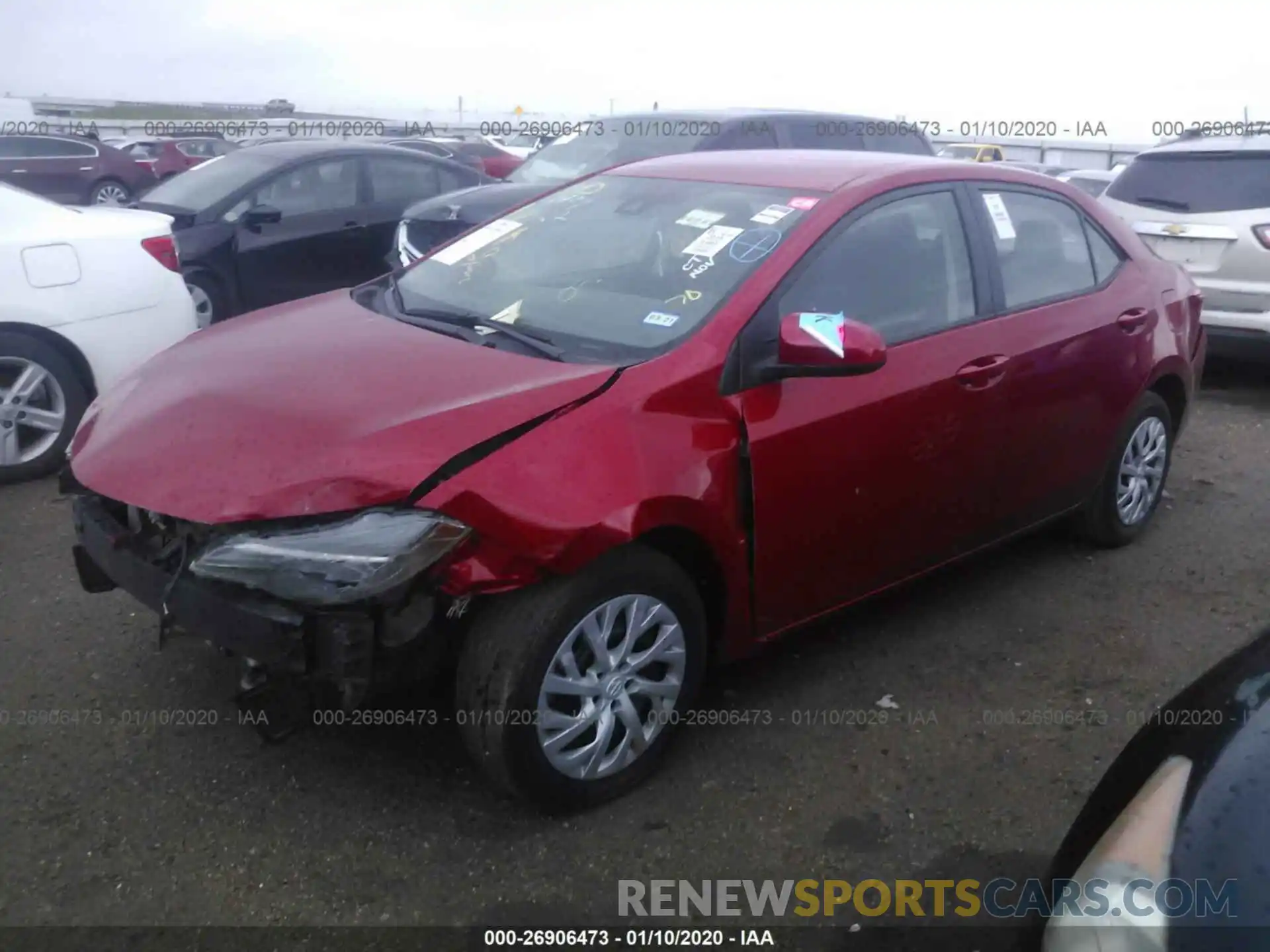 2 Photograph of a damaged car 5YFBURHE4KP946645 TOYOTA COROLLA 2019