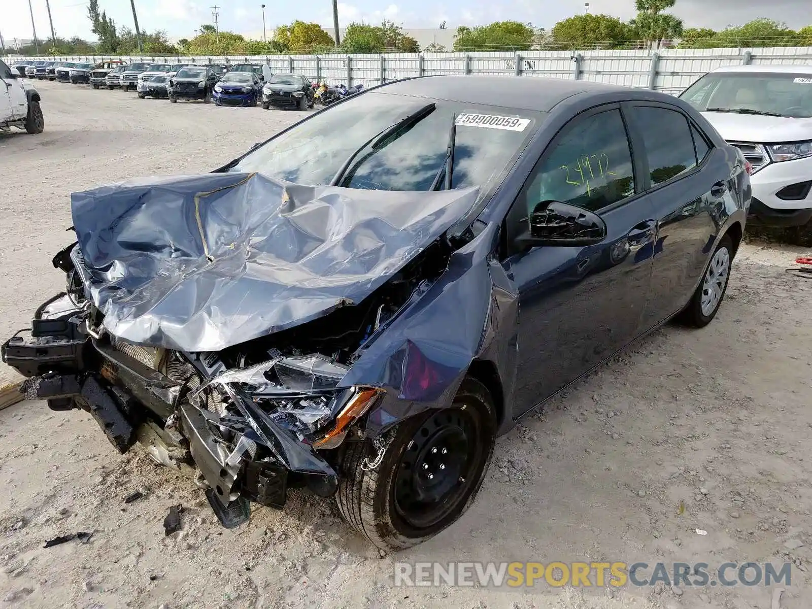 2 Photograph of a damaged car 5YFBURHE4KP946757 TOYOTA COROLLA 2019