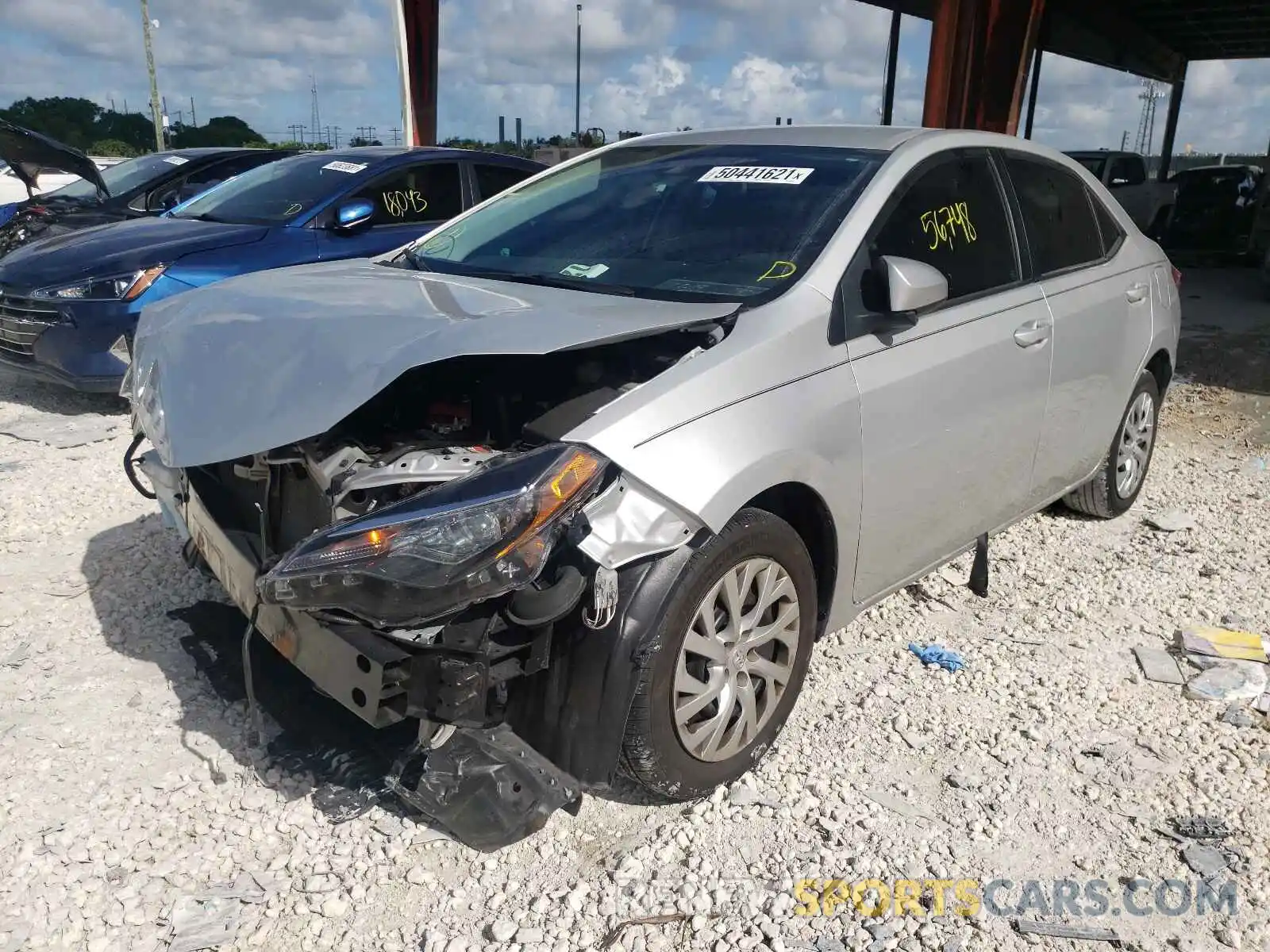 2 Photograph of a damaged car 5YFBURHE4KP946788 TOYOTA COROLLA 2019