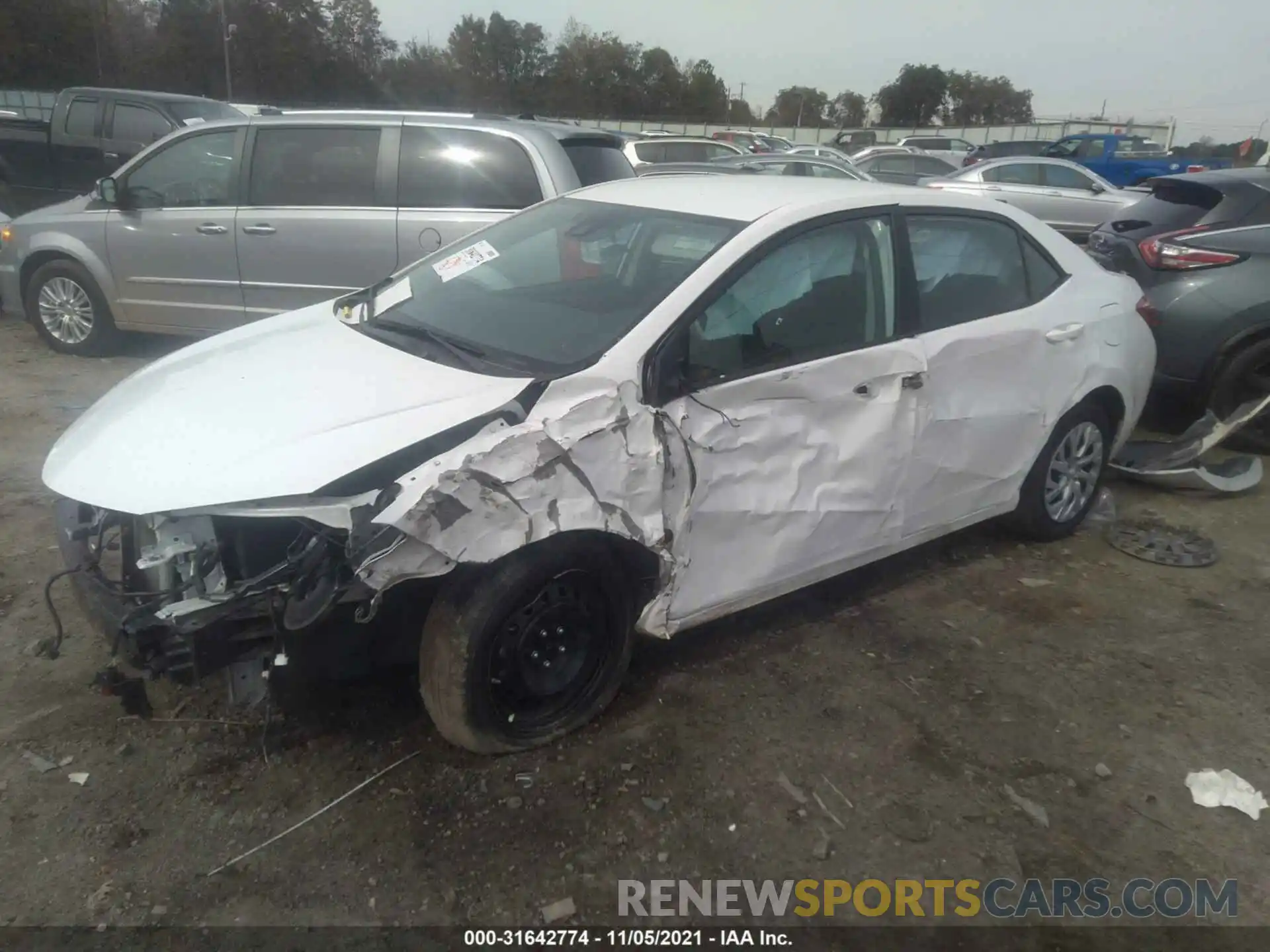 2 Photograph of a damaged car 5YFBURHE4KP947486 TOYOTA COROLLA 2019