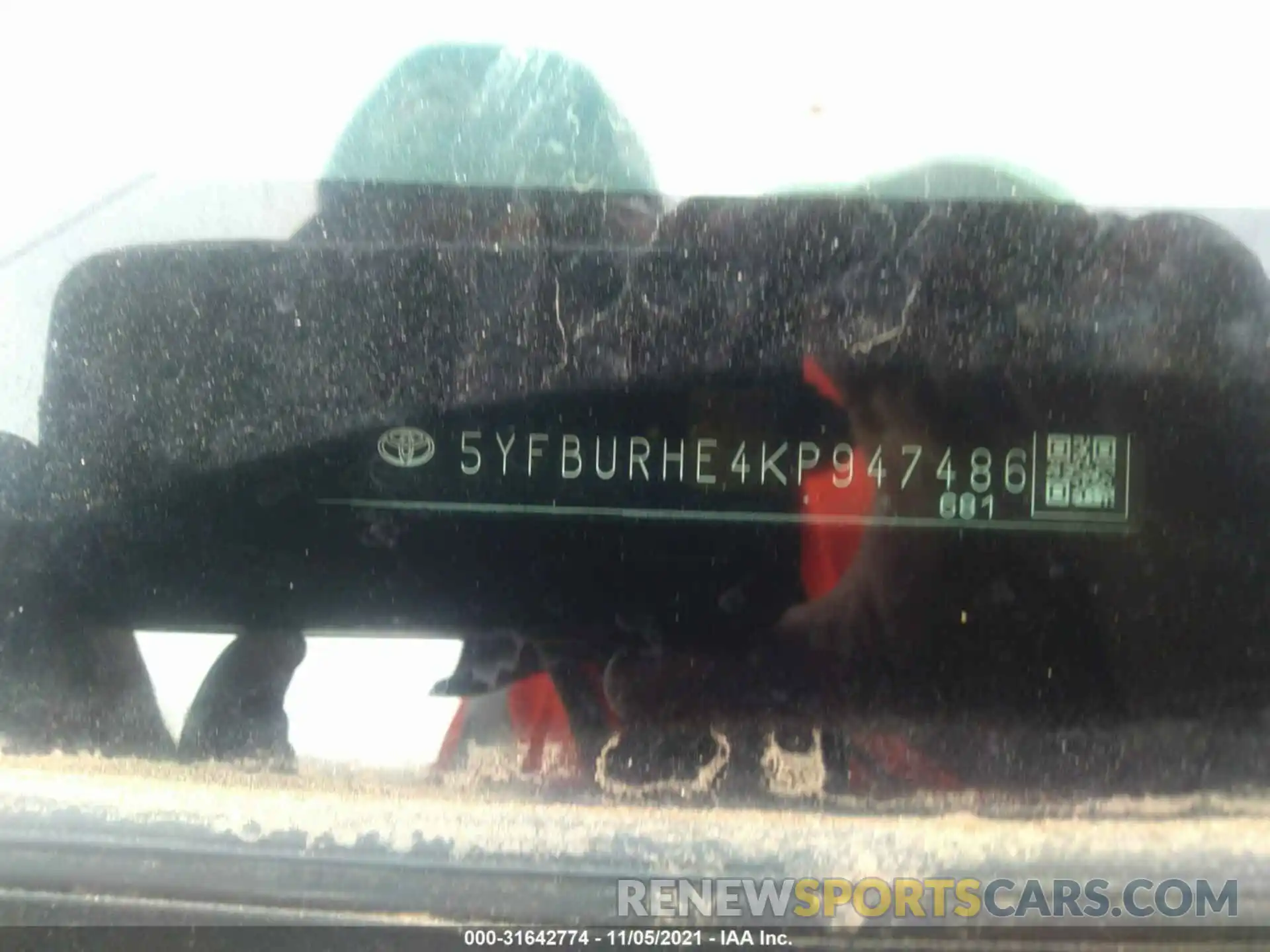 9 Photograph of a damaged car 5YFBURHE4KP947486 TOYOTA COROLLA 2019