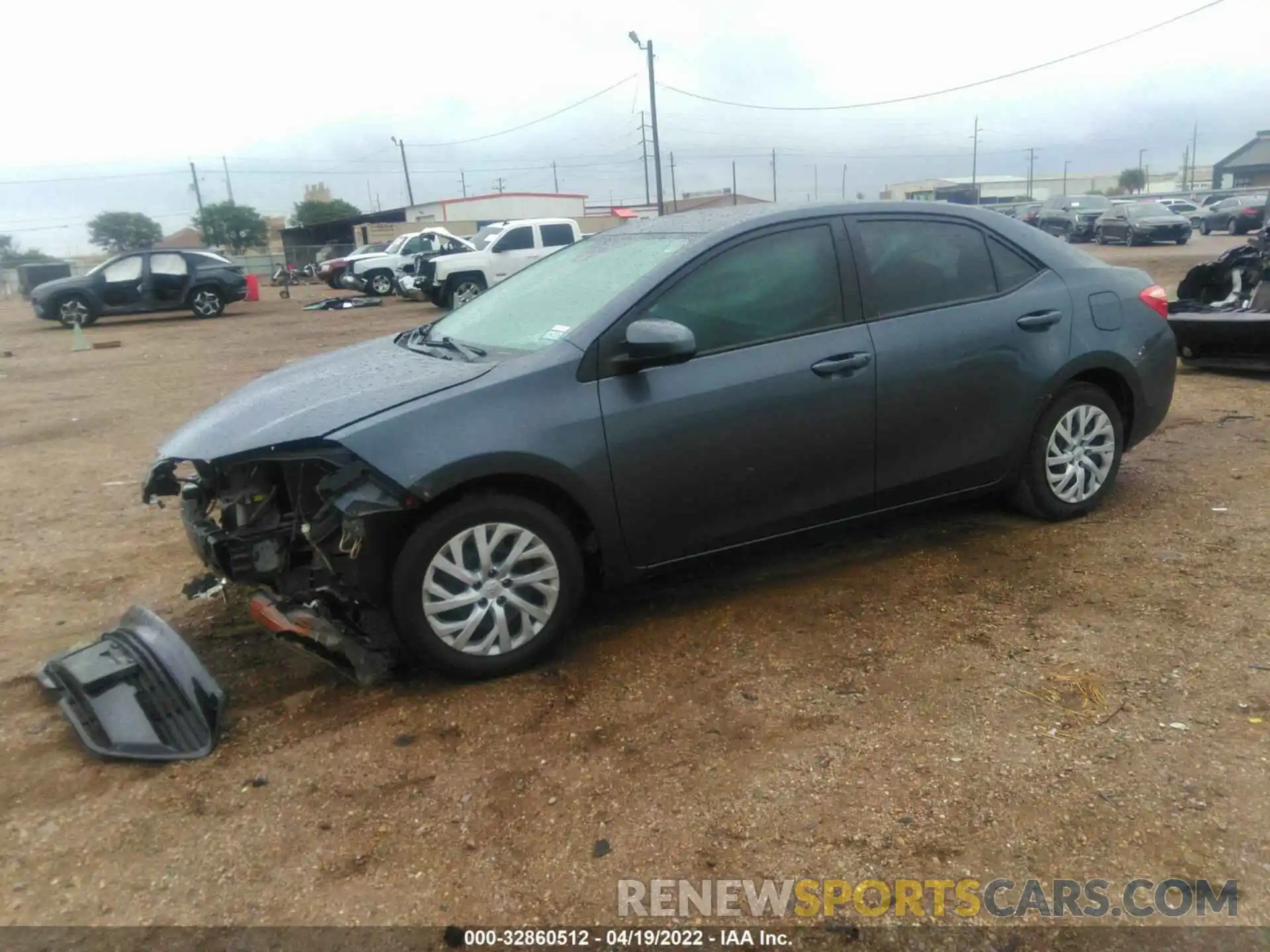 2 Photograph of a damaged car 5YFBURHE4KP948251 TOYOTA COROLLA 2019