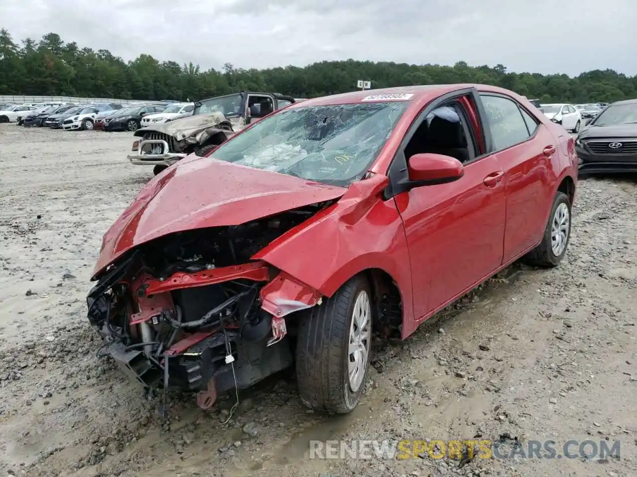 2 Photograph of a damaged car 5YFBURHE4KP948668 TOYOTA COROLLA 2019